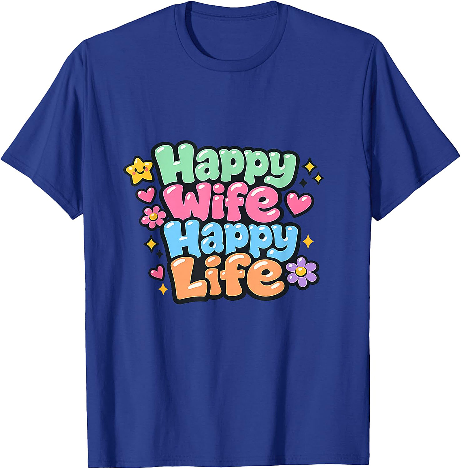 Happy Wife Happy Life T-Shirt | Retro Funny Graphic Tee