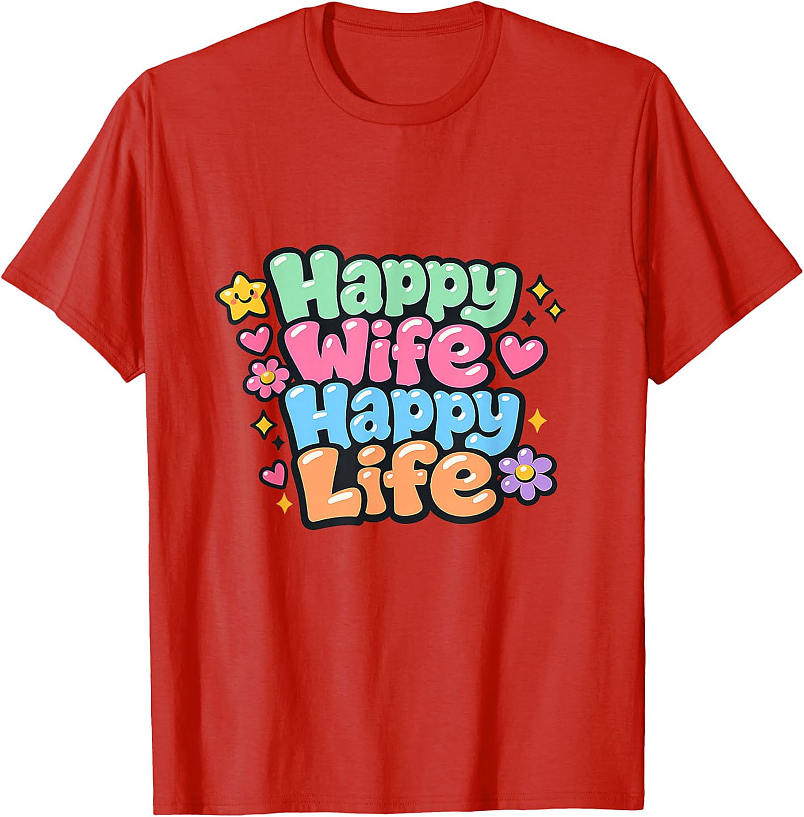 Happy Wife Happy Life T-Shirt | Retro Funny Graphic Tee