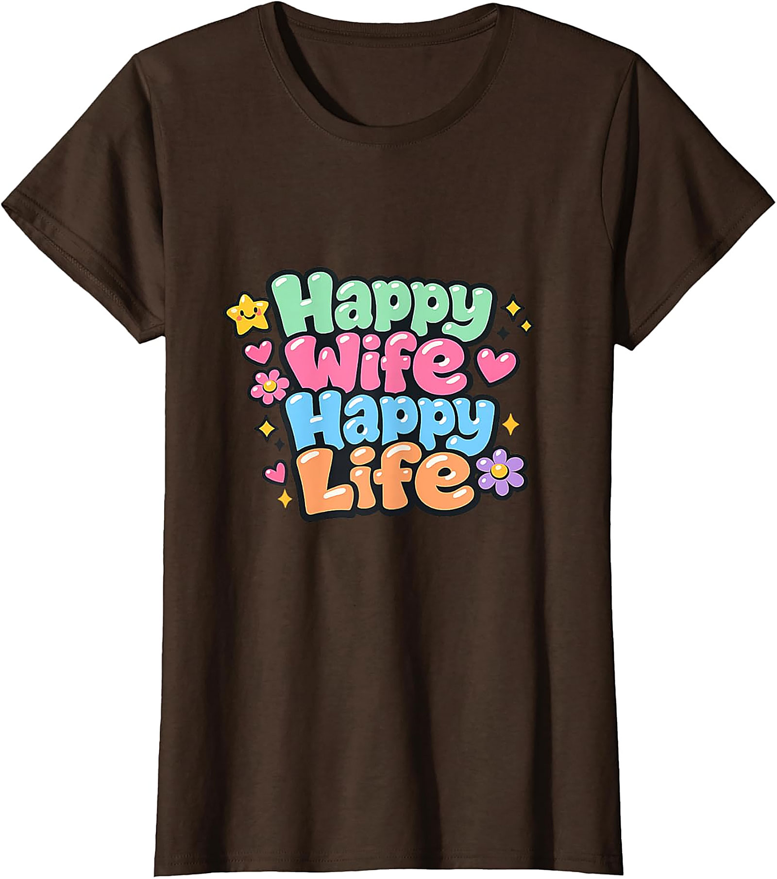 Happy Wife Happy Life T-Shirt | Retro Funny Graphic Tee