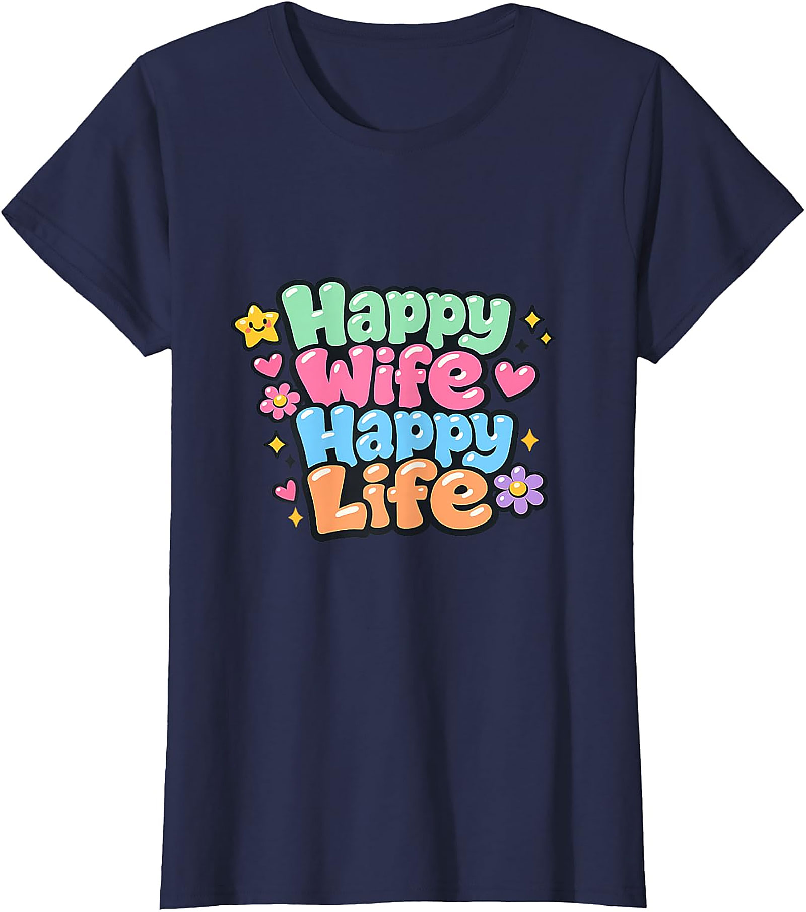 Happy Wife Happy Life T-Shirt | Retro Funny Graphic Tee