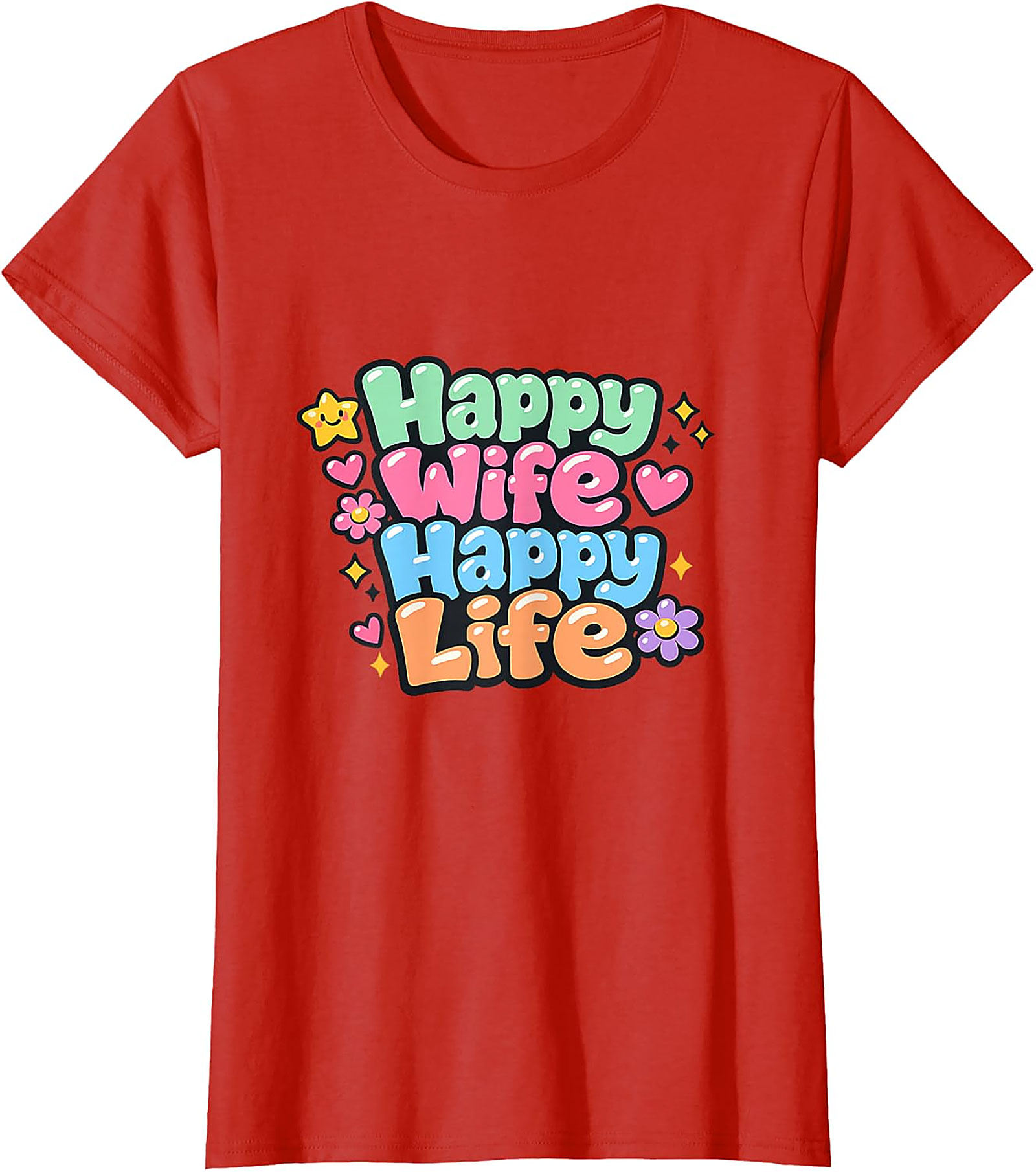 Happy Wife Happy Life T-Shirt | Retro Funny Graphic Tee