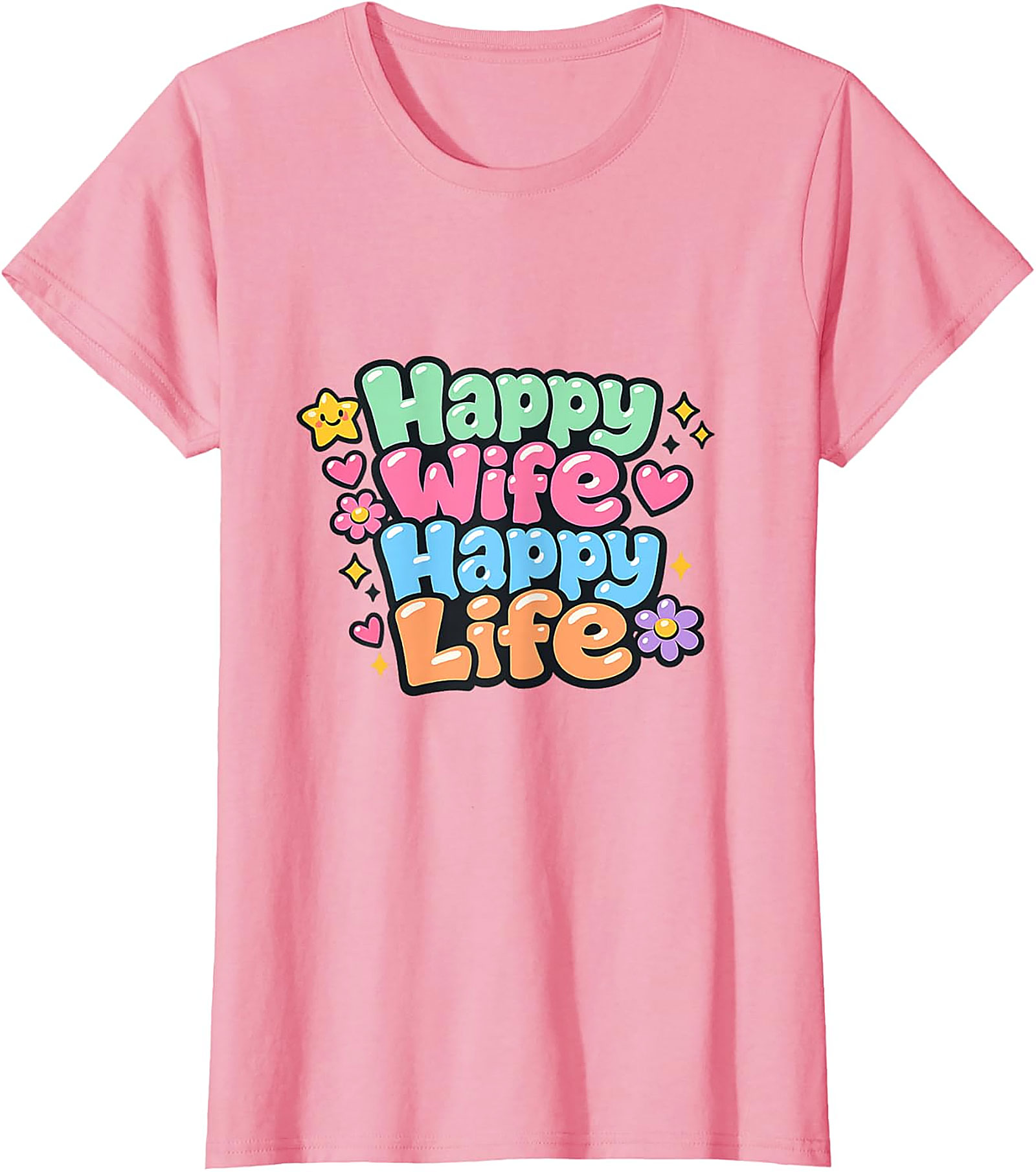 Happy Wife Happy Life T-Shirt | Retro Funny Graphic Tee