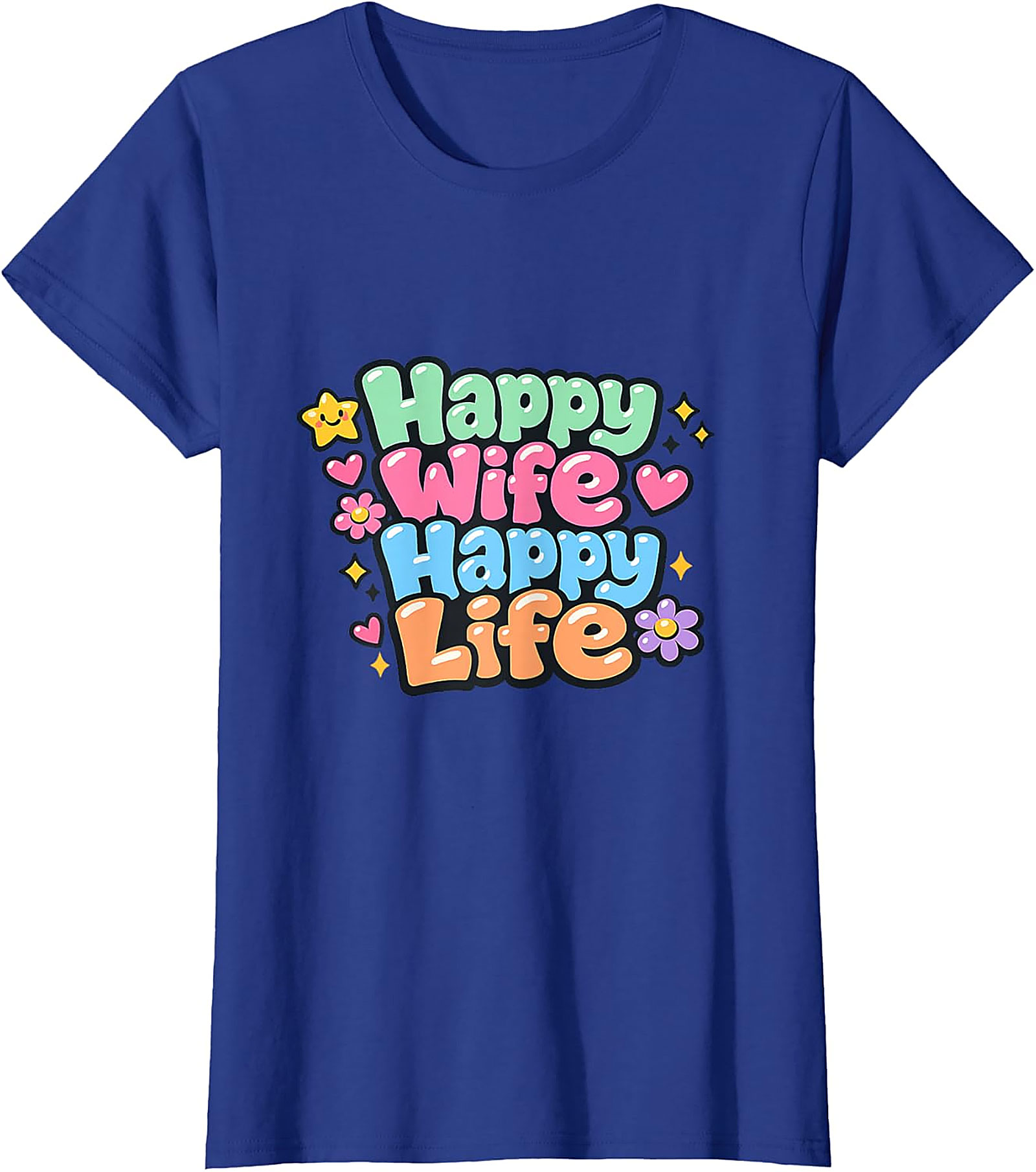 Happy Wife Happy Life T-Shirt | Retro Funny Graphic Tee