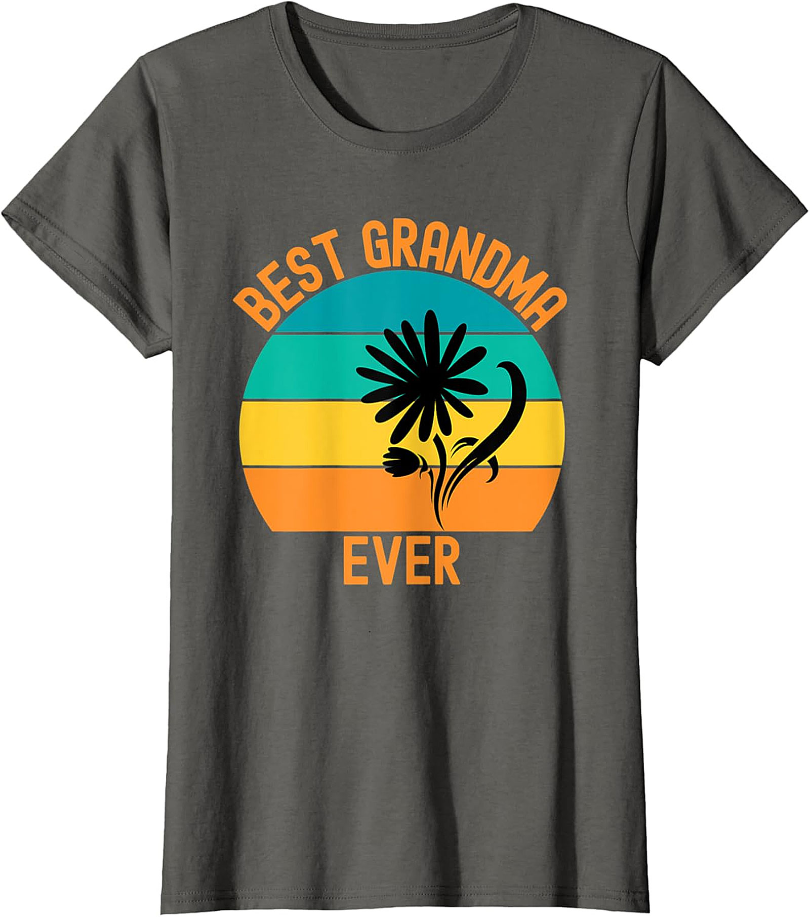 Best Grandma Ever Graphic Tee - Vintage Flower Unisex Shirt