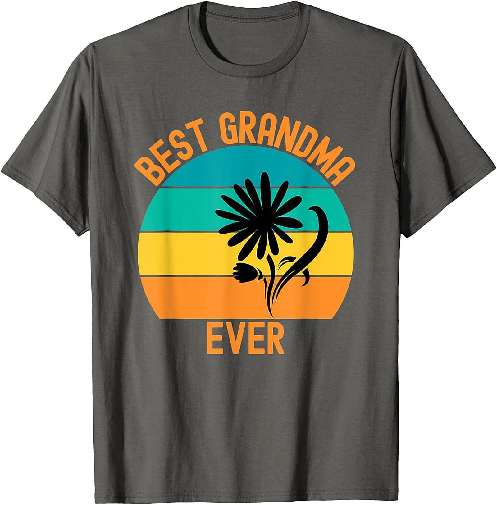 Best Grandma Ever Graphic Tee - Vintage Flower Unisex Shirt