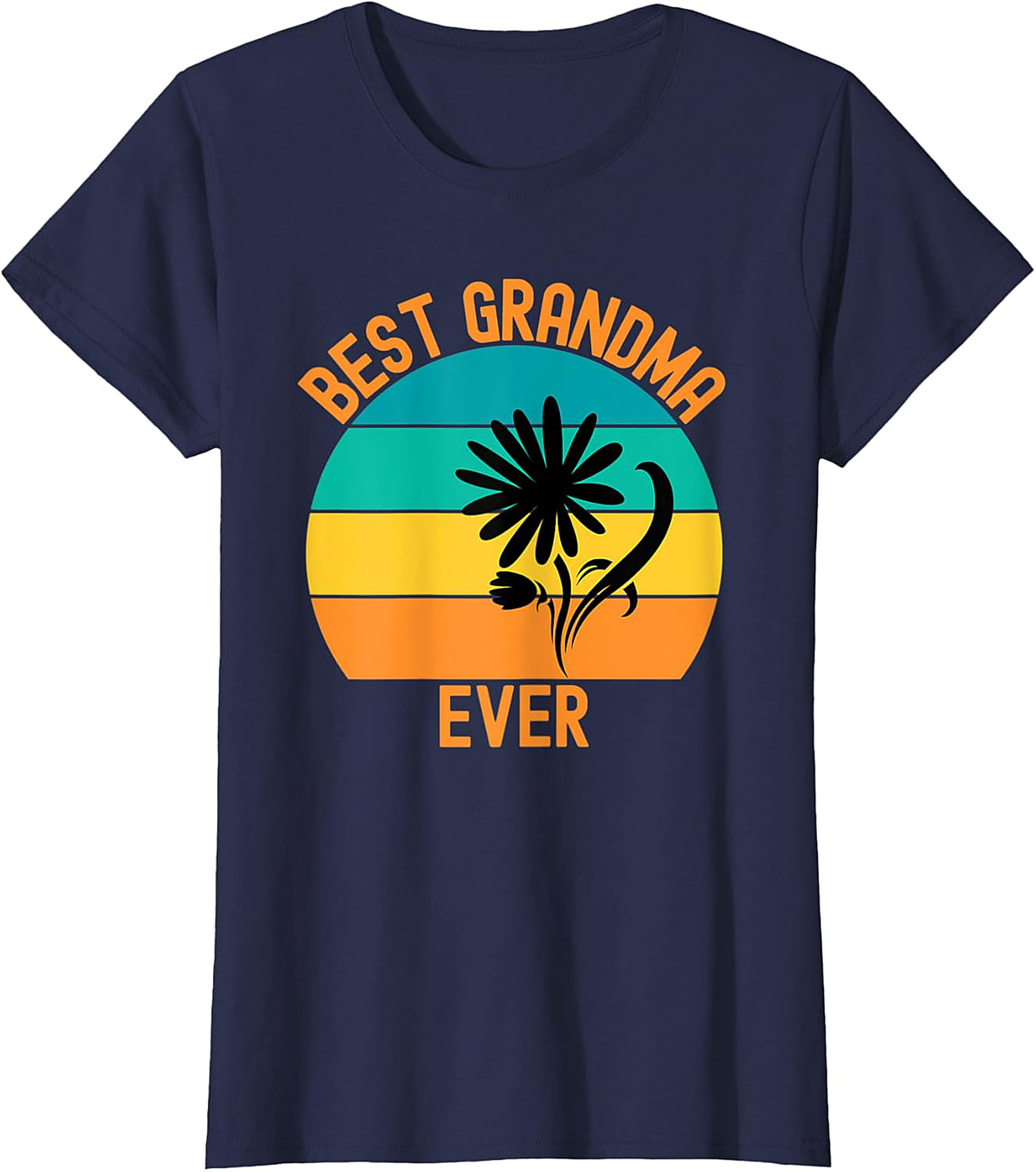 Best Grandma Ever Graphic Tee - Vintage Flower Unisex Shirt