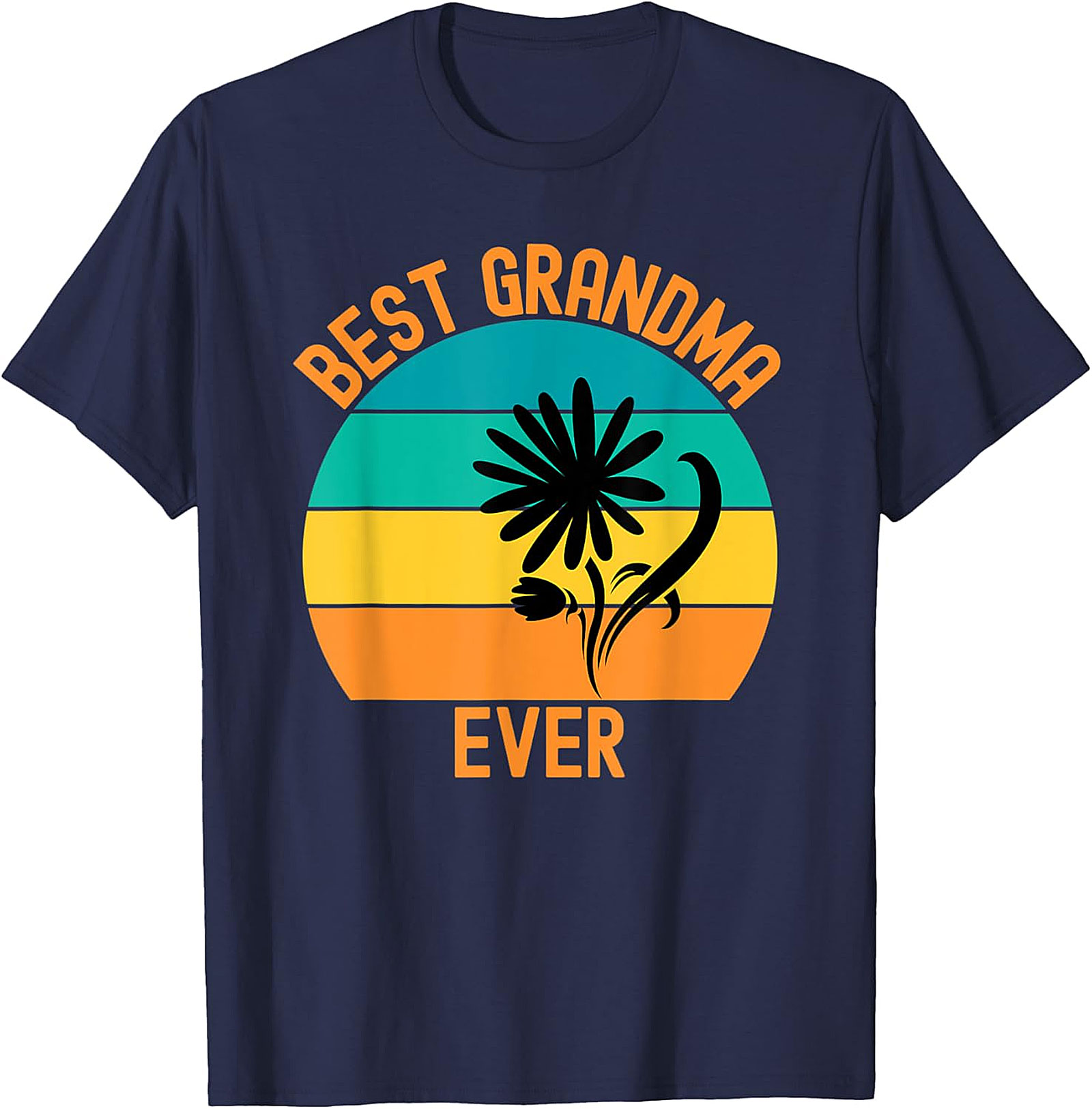 Best Grandma Ever Graphic Tee - Vintage Flower Unisex Shirt