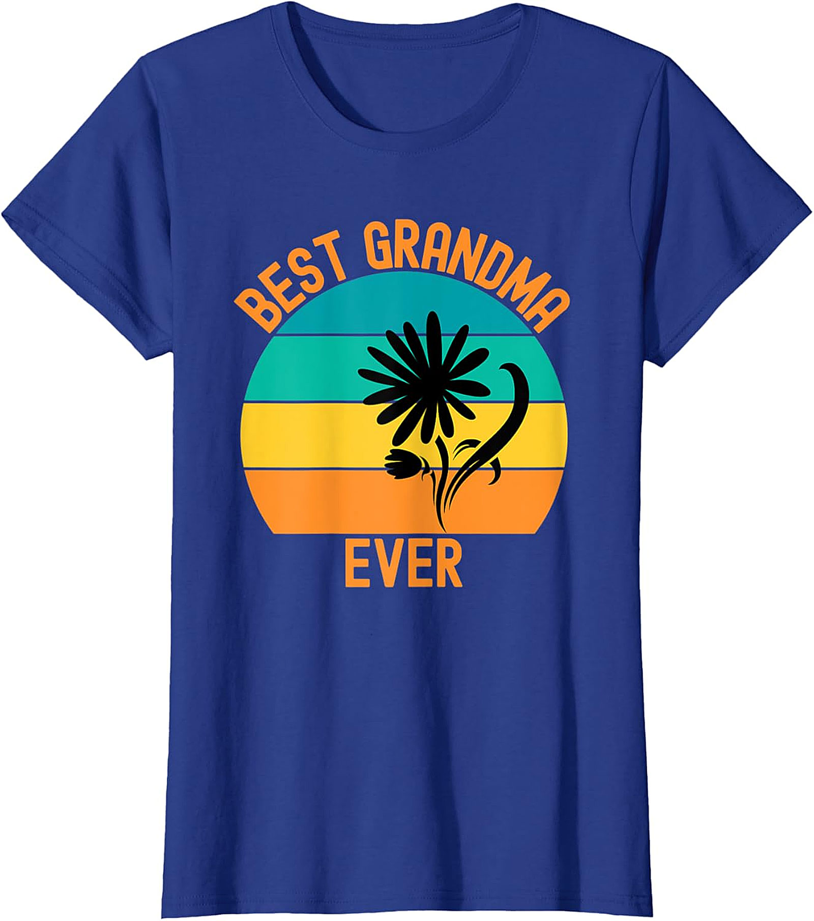 Best Grandma Ever Graphic Tee - Vintage Flower Unisex Shirt
