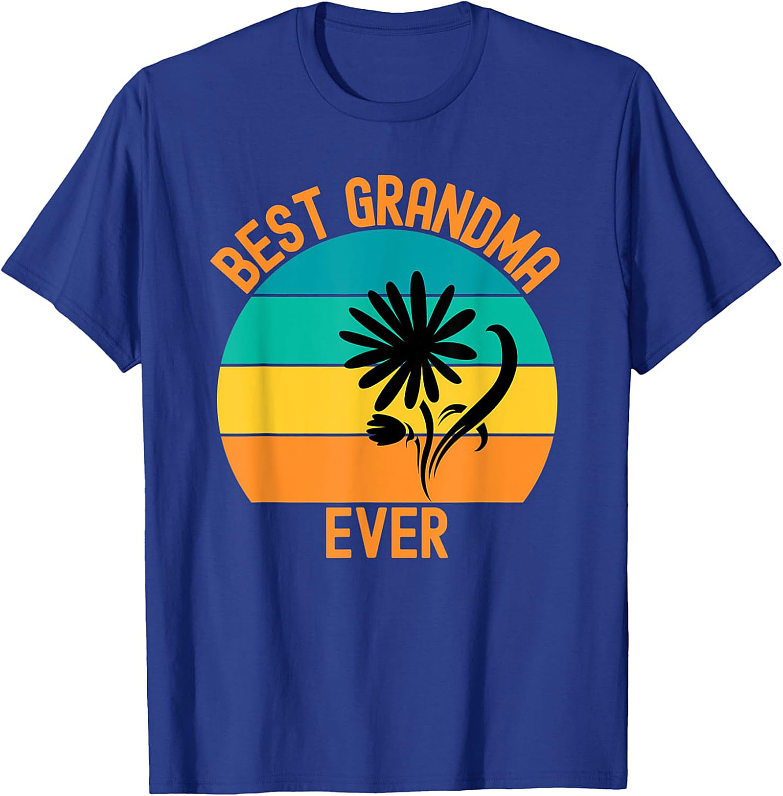 Best Grandma Ever Graphic Tee - Vintage Flower Unisex Shirt
