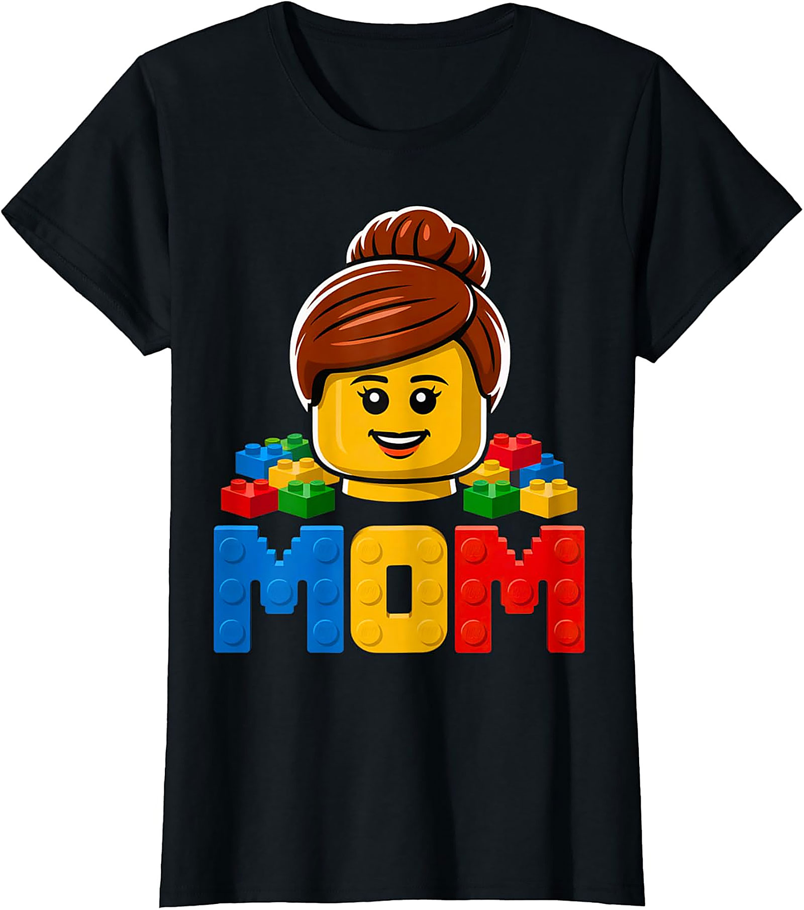 Building Block Mom T-shirt Playful Graphic Tee for Moms
