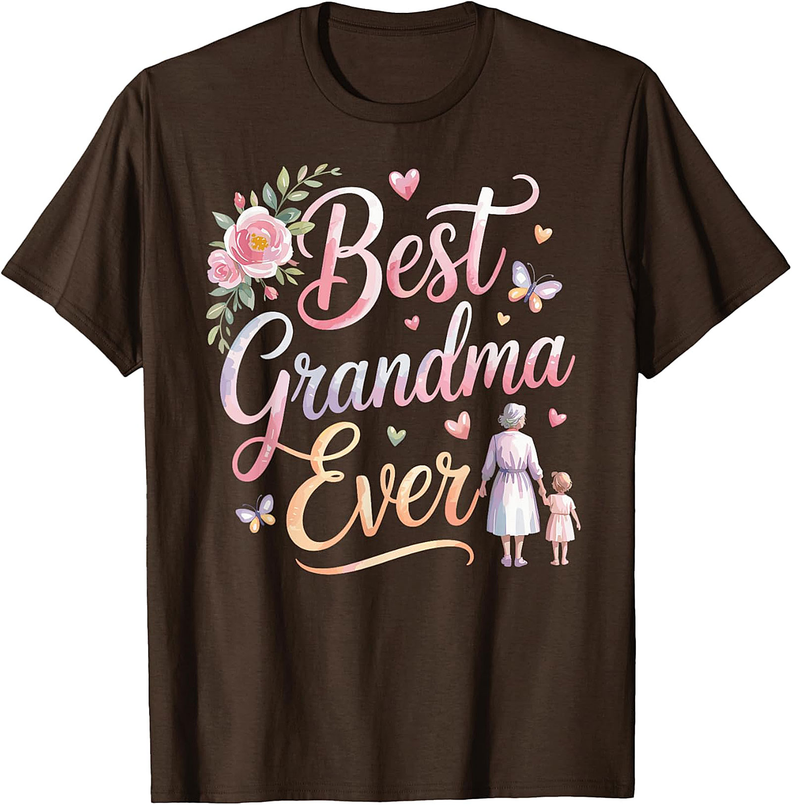 Best Grandma Ever Graphic Tee | Floral Gift for Grandma