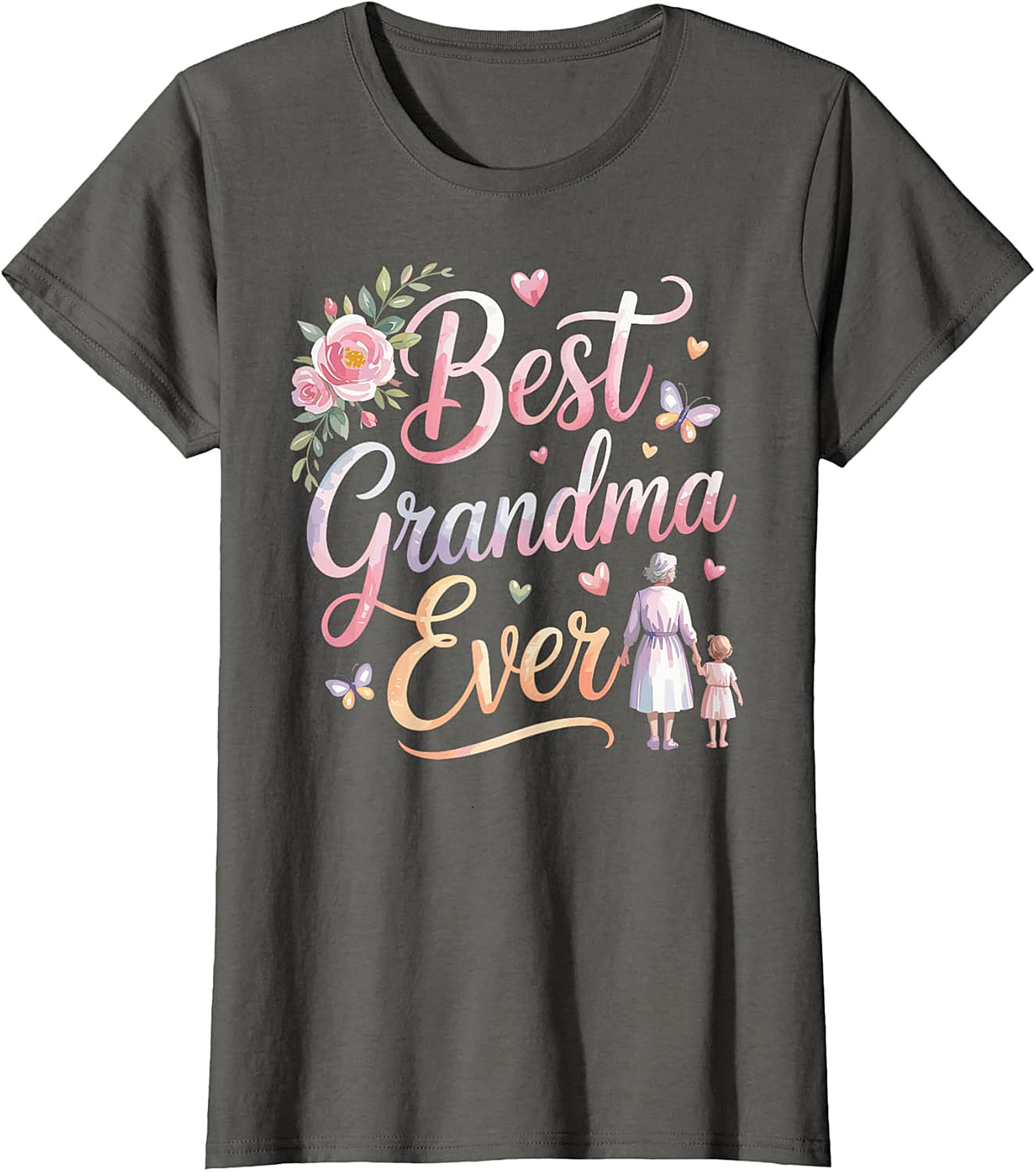 Best Grandma Ever Graphic Tee | Floral Gift for Grandma