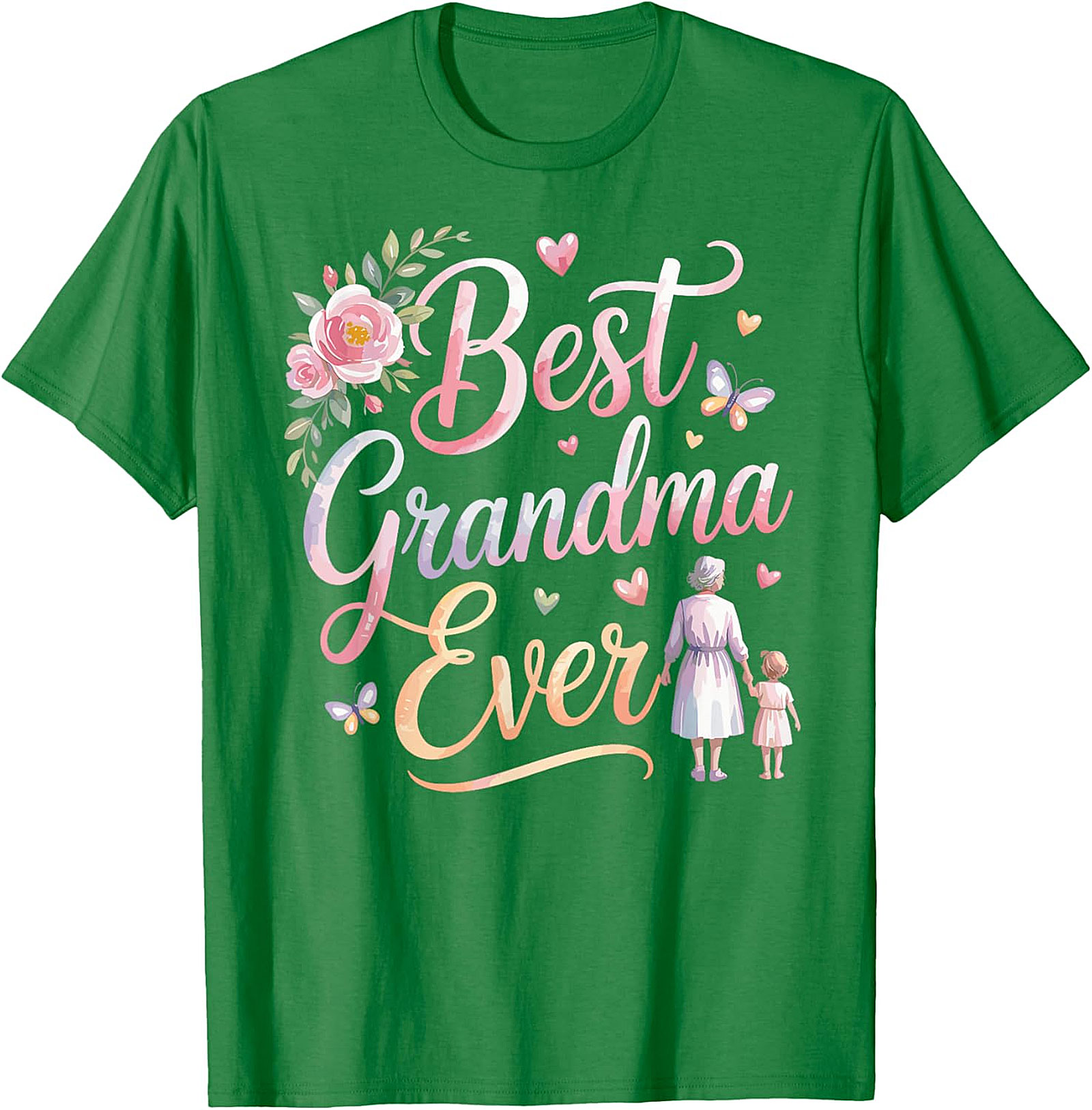 Best Grandma Ever Graphic Tee | Floral Gift for Grandma