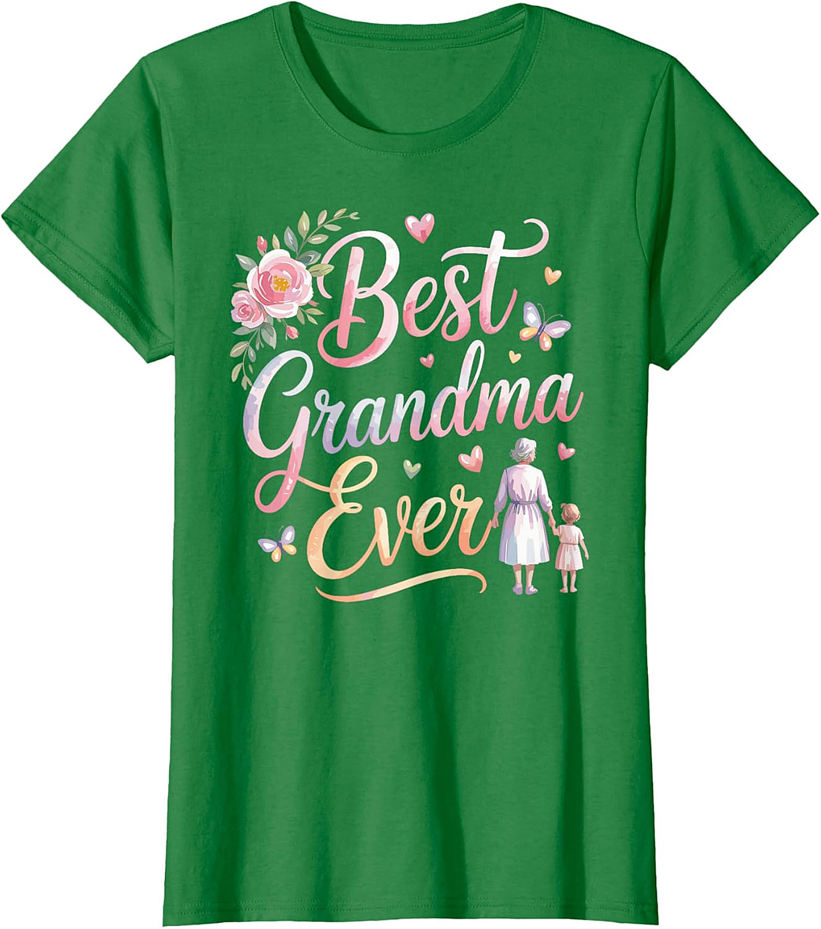 Best Grandma Ever Graphic Tee | Floral Gift for Grandma