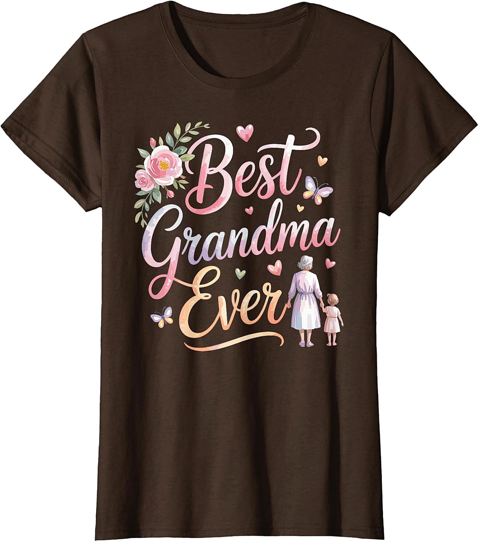 Best Grandma Ever Graphic Tee | Floral Gift for Grandma
