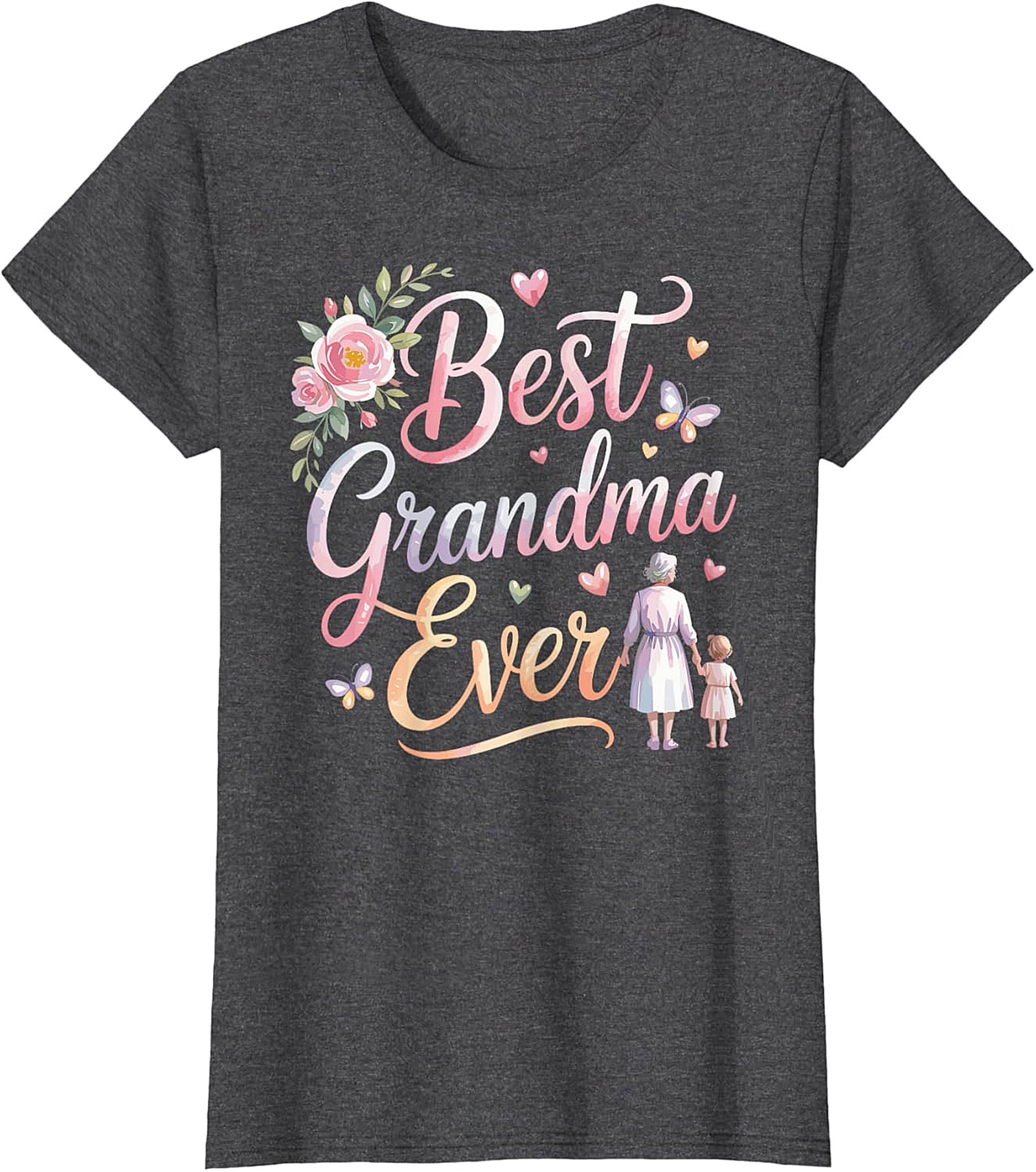 Best Grandma Ever Graphic Tee | Floral Gift for Grandma