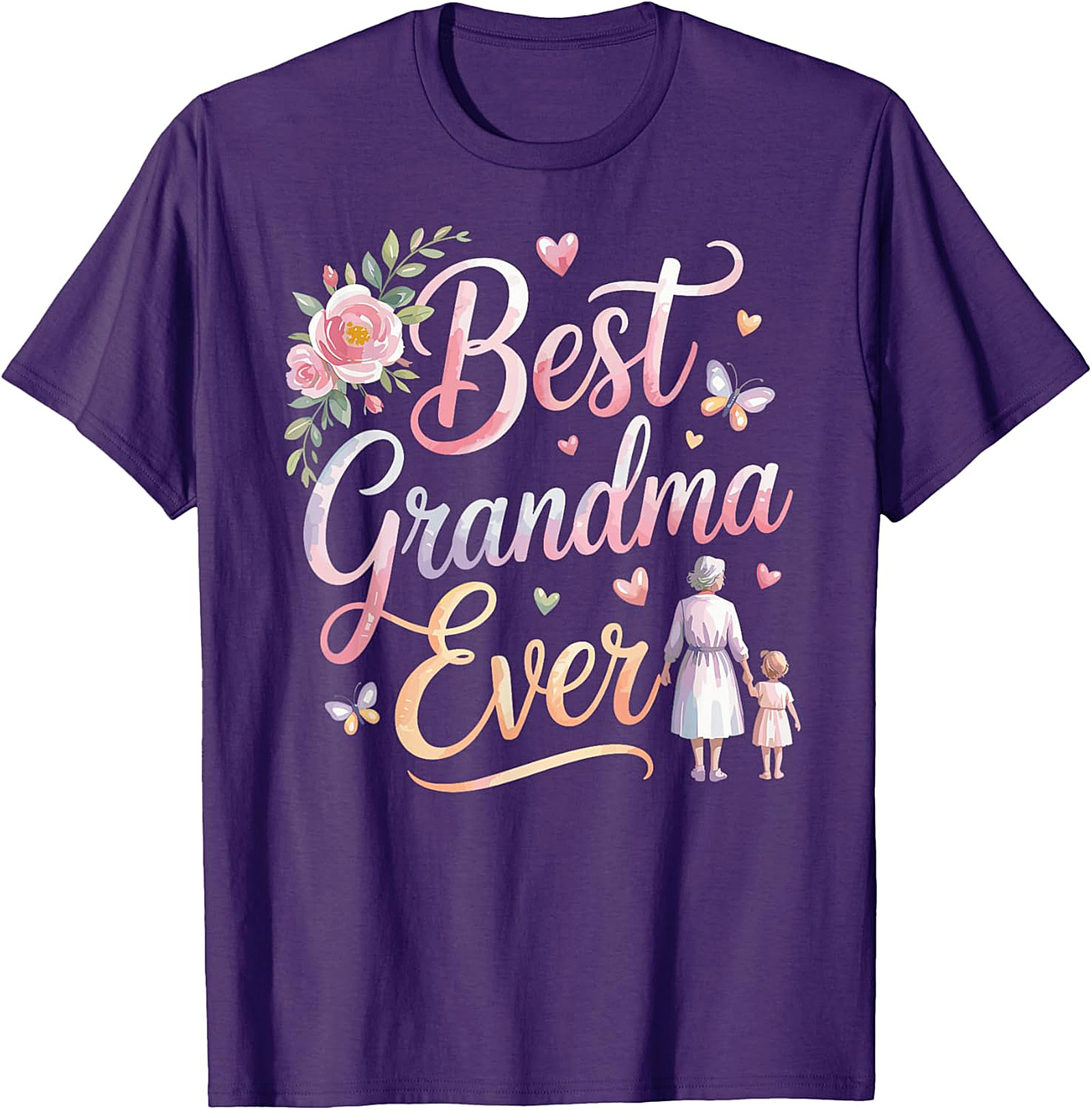 Best Grandma Ever Graphic Tee | Floral Gift for Grandma