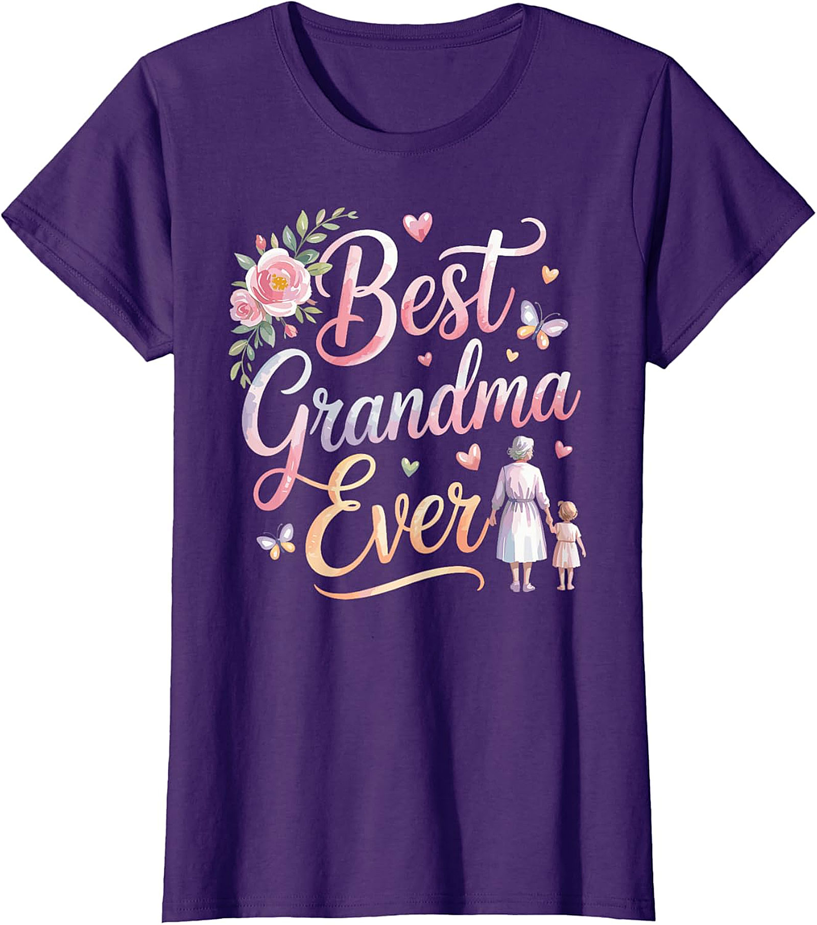 Best Grandma Ever Graphic Tee | Floral Gift for Grandma