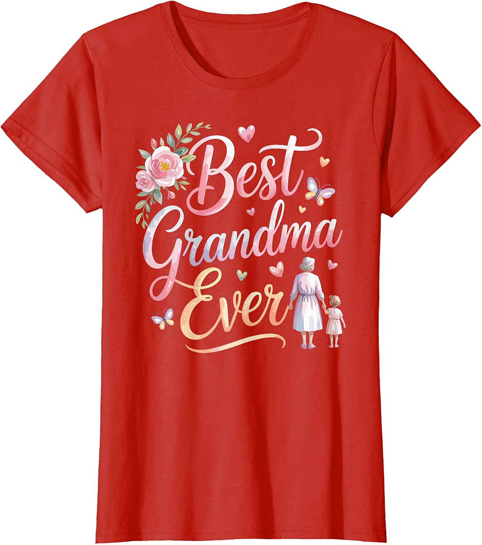 Best Grandma Ever Graphic Tee | Floral Gift for Grandma