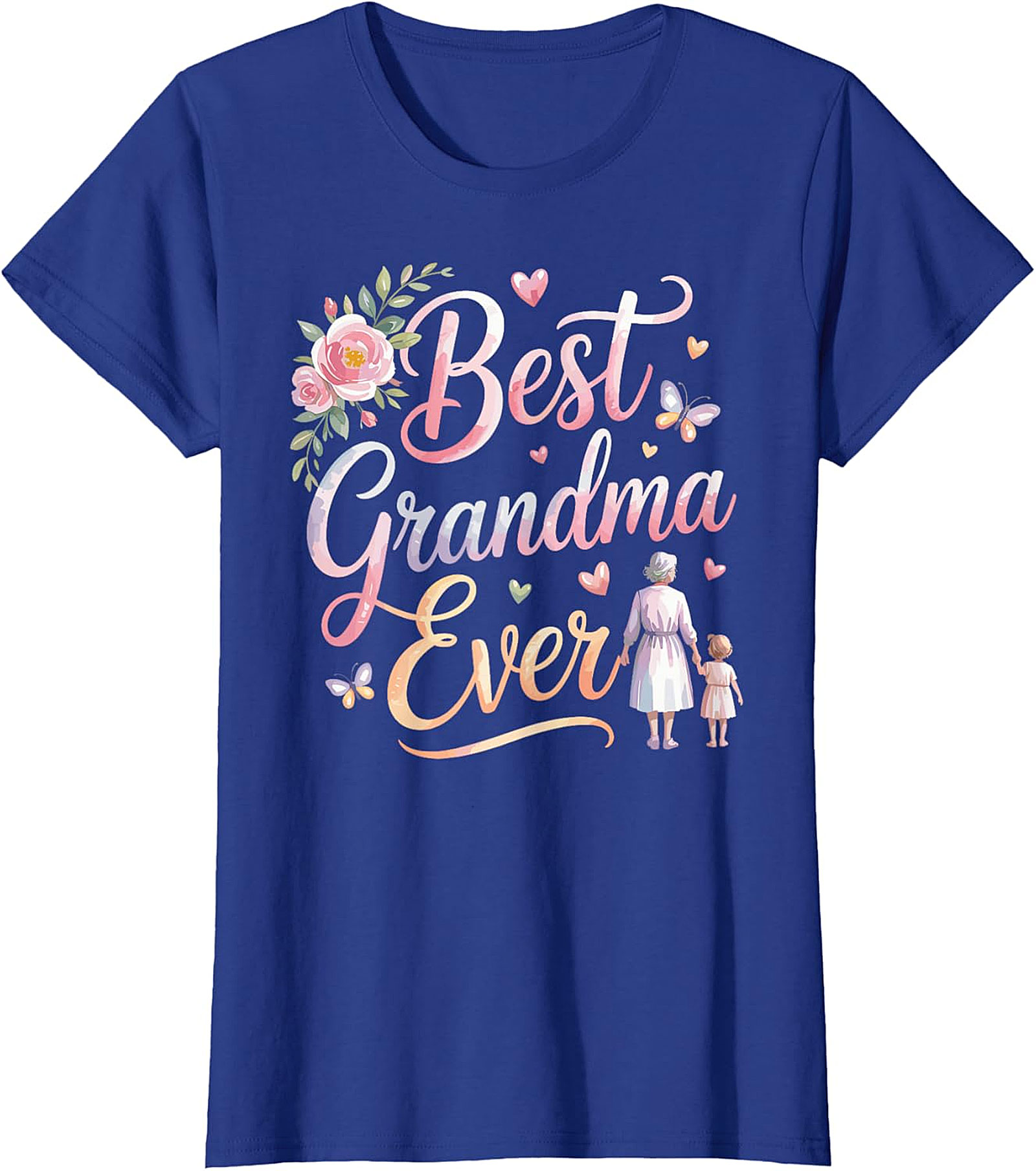 Best Grandma Ever Graphic Tee | Floral Gift for Grandma
