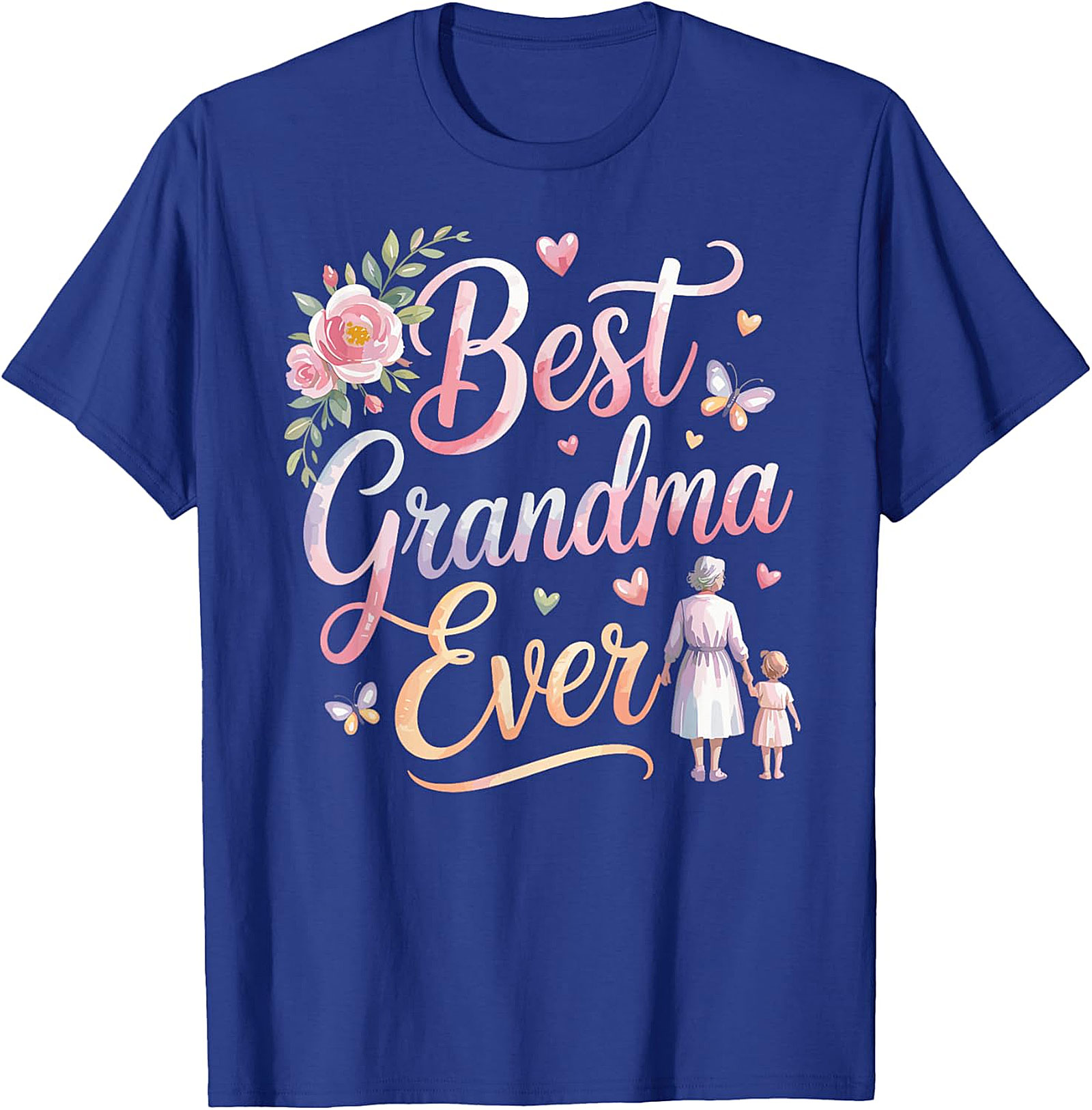 Best Grandma Ever Graphic Tee | Floral Gift for Grandma