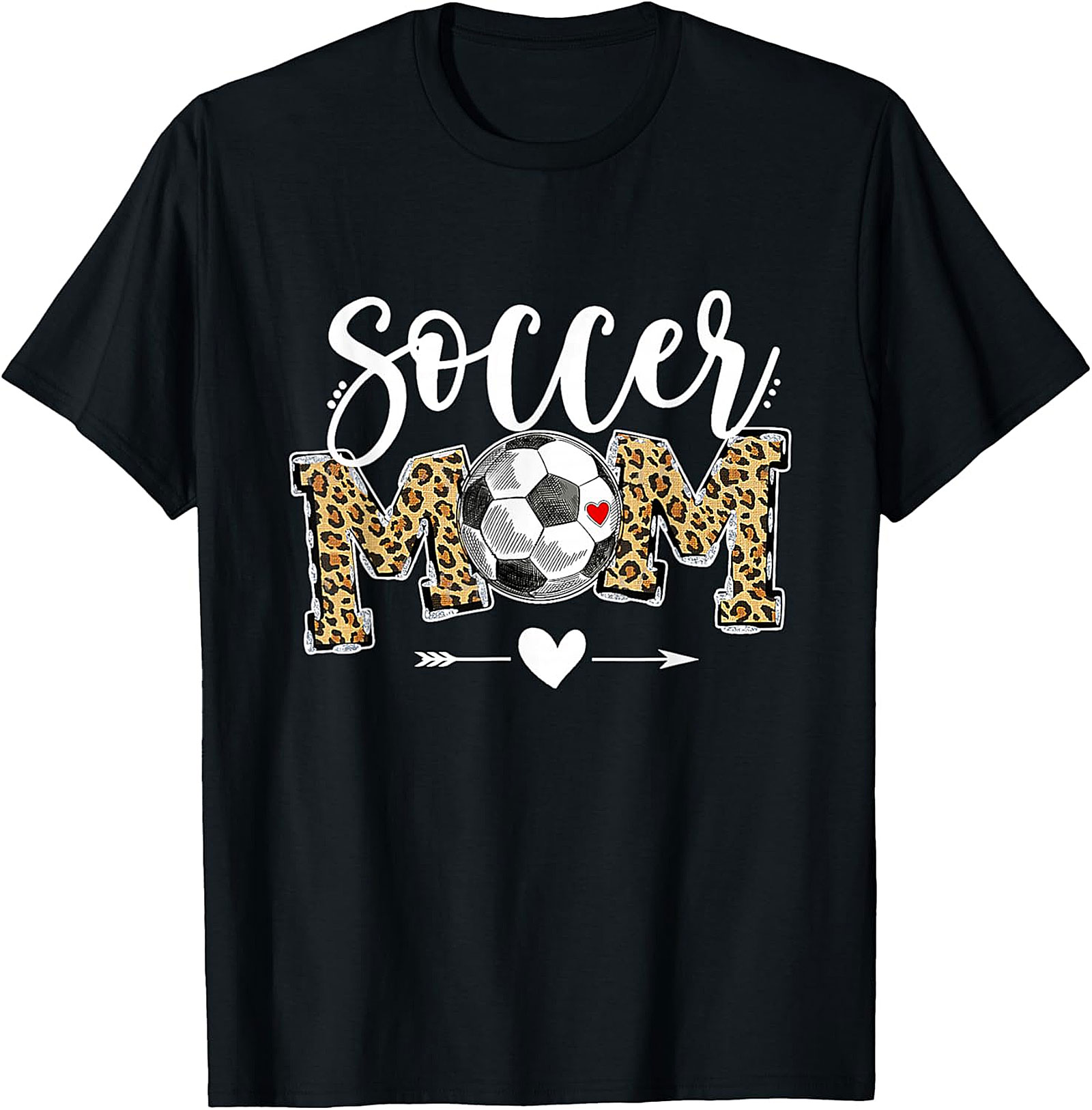 Soccer Mom Leopard Print T-Shirt Trendy Game Day Tee