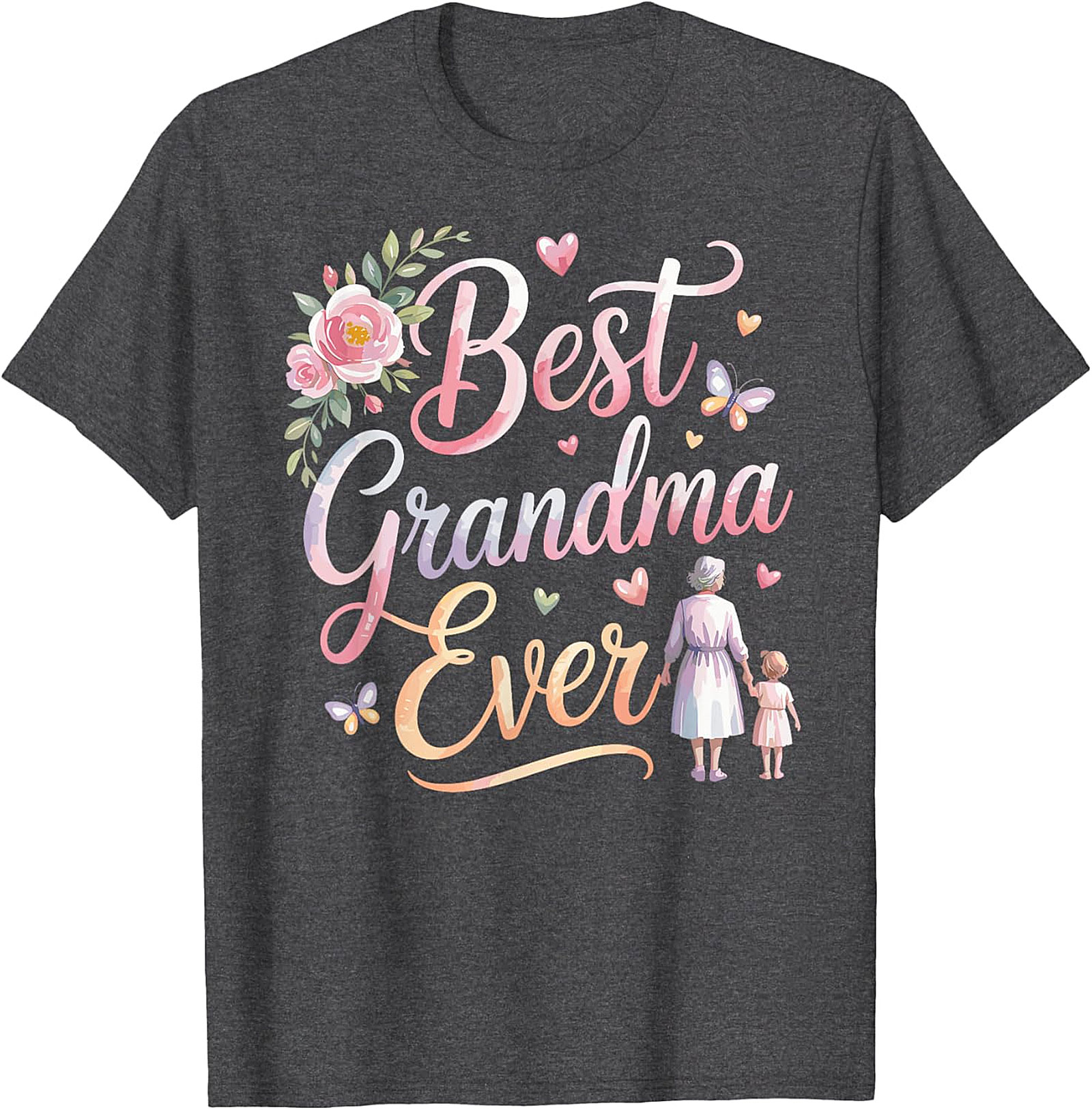 Best Grandma Ever Graphic Tee | Floral Gift for Grandma