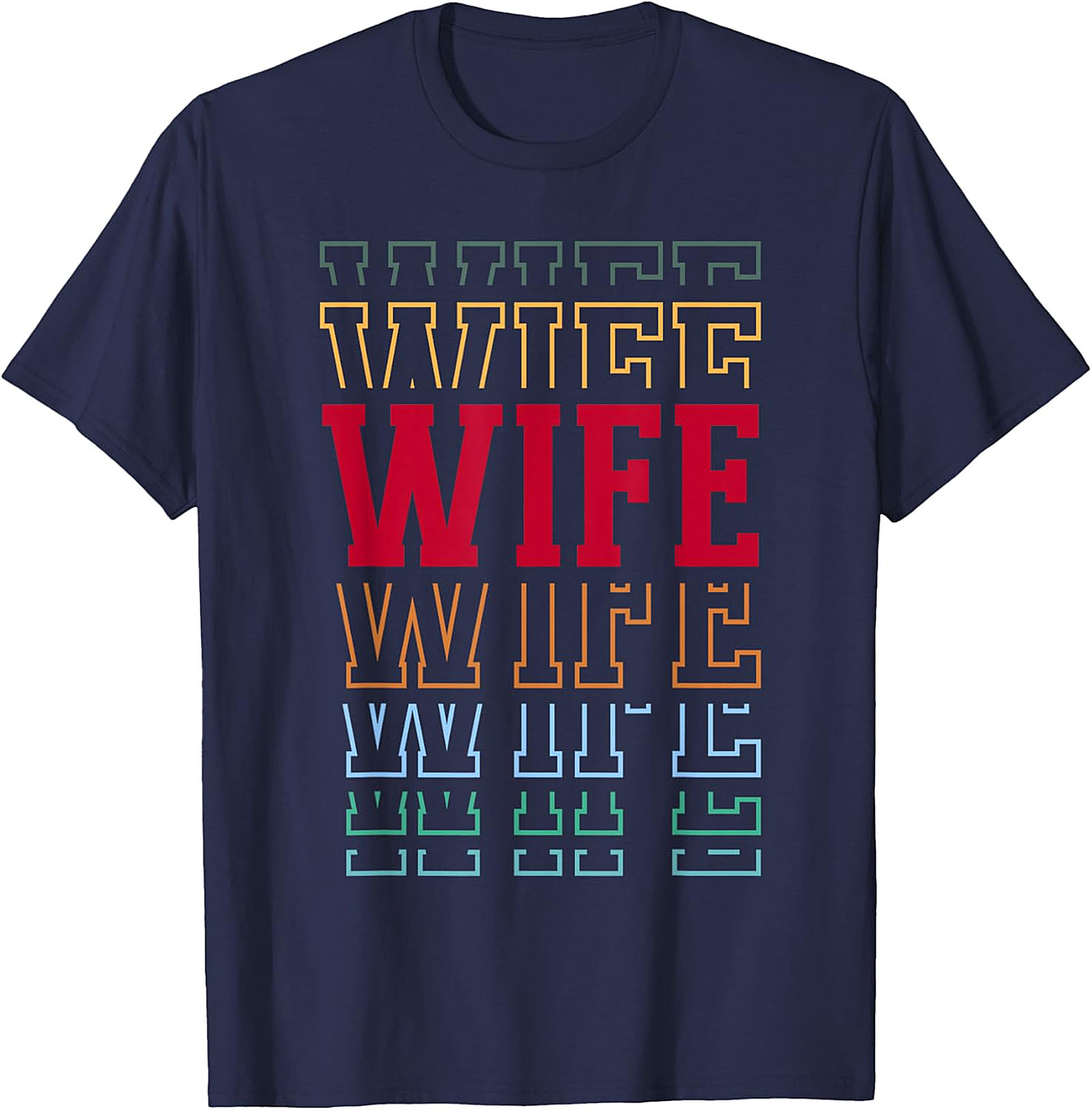 Retro Stacked Wife T-Shirt - Soft Cotton Graphic Tee