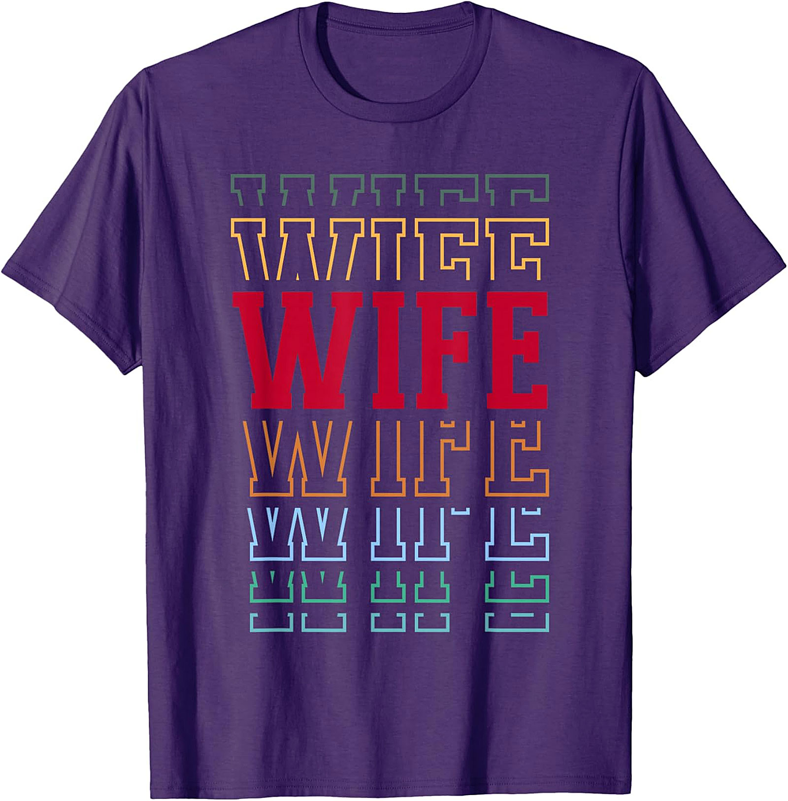 Retro Stacked Wife T-Shirt - Soft Cotton Graphic Tee