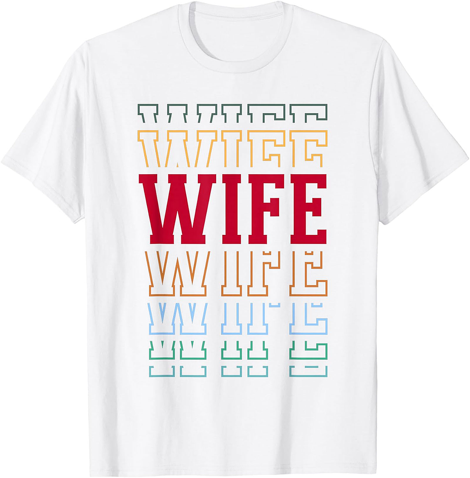 Retro Stacked Wife T-Shirt - Soft Cotton Graphic Tee