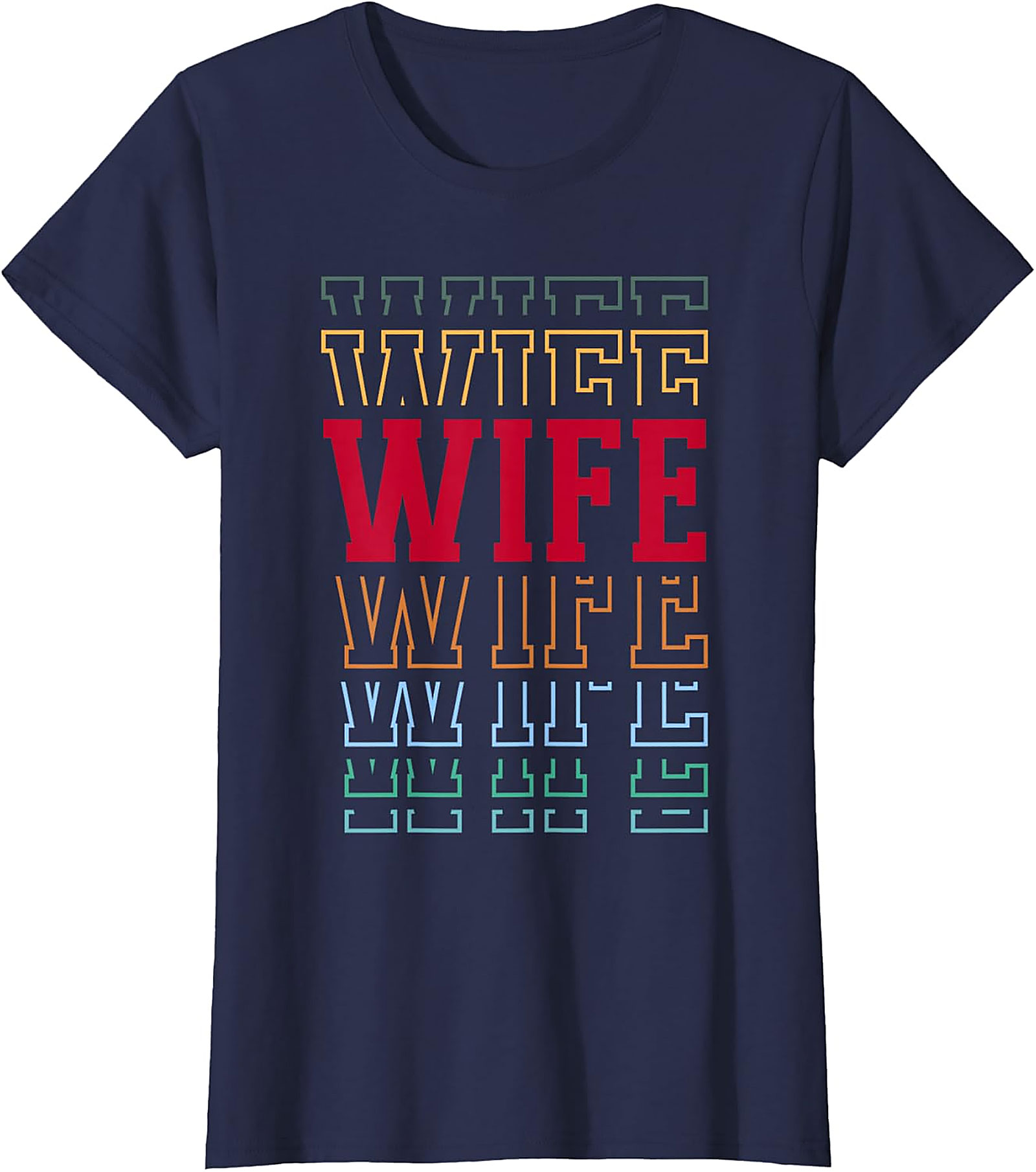 Retro Stacked Wife T-Shirt - Soft Cotton Graphic Tee