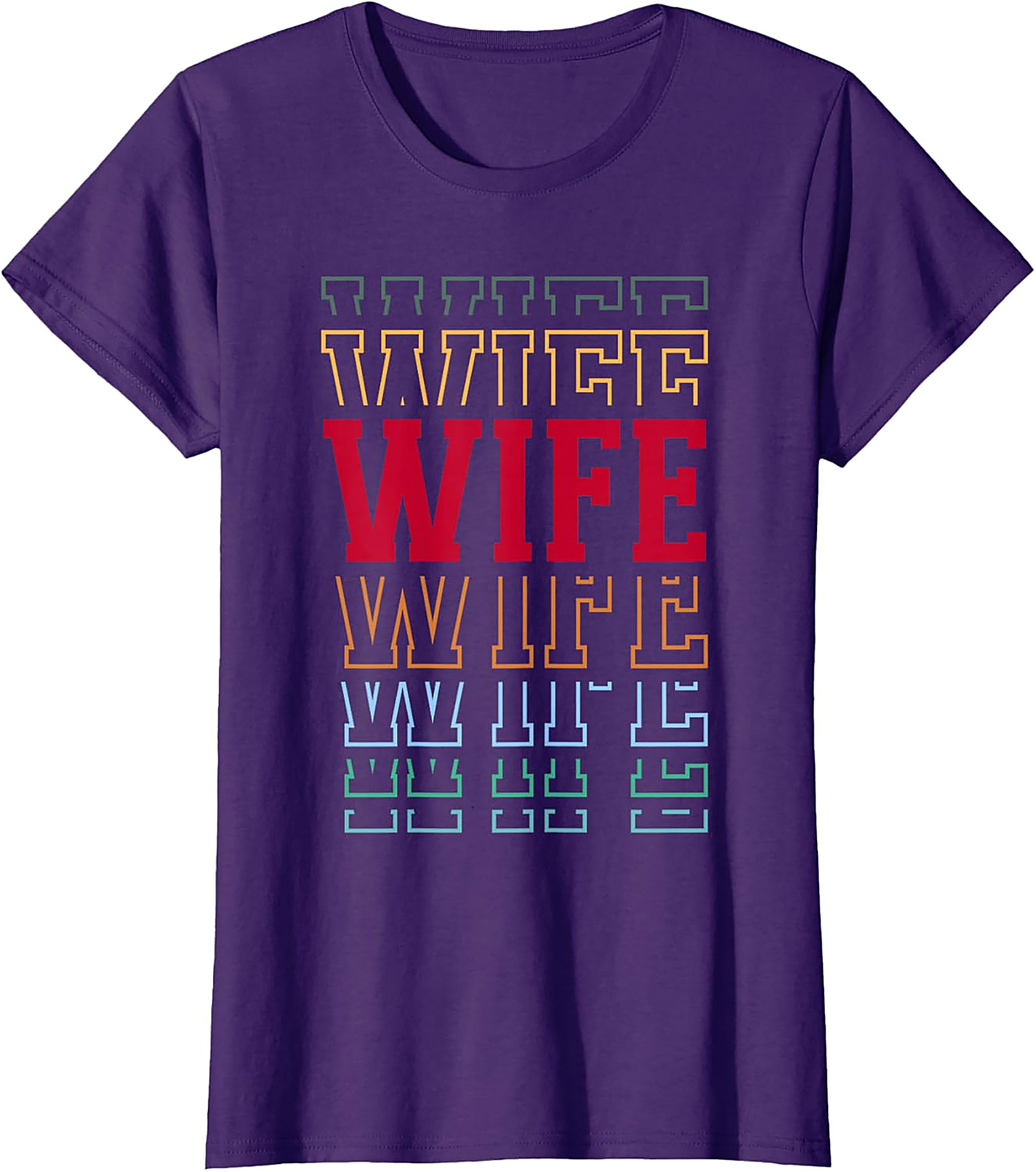Retro Stacked Wife T-Shirt - Soft Cotton Graphic Tee
