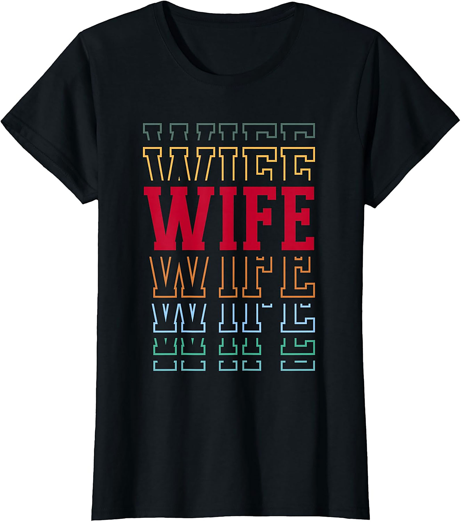 Retro Stacked Wife T-Shirt - Soft Cotton Graphic Tee