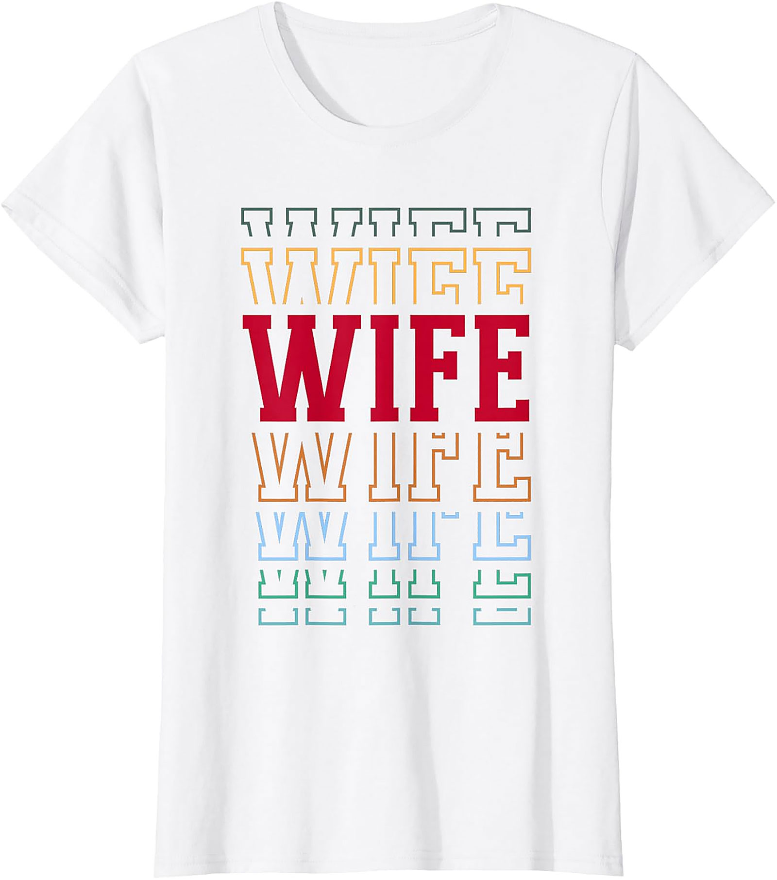 Retro Stacked Wife T-Shirt - Soft Cotton Graphic Tee