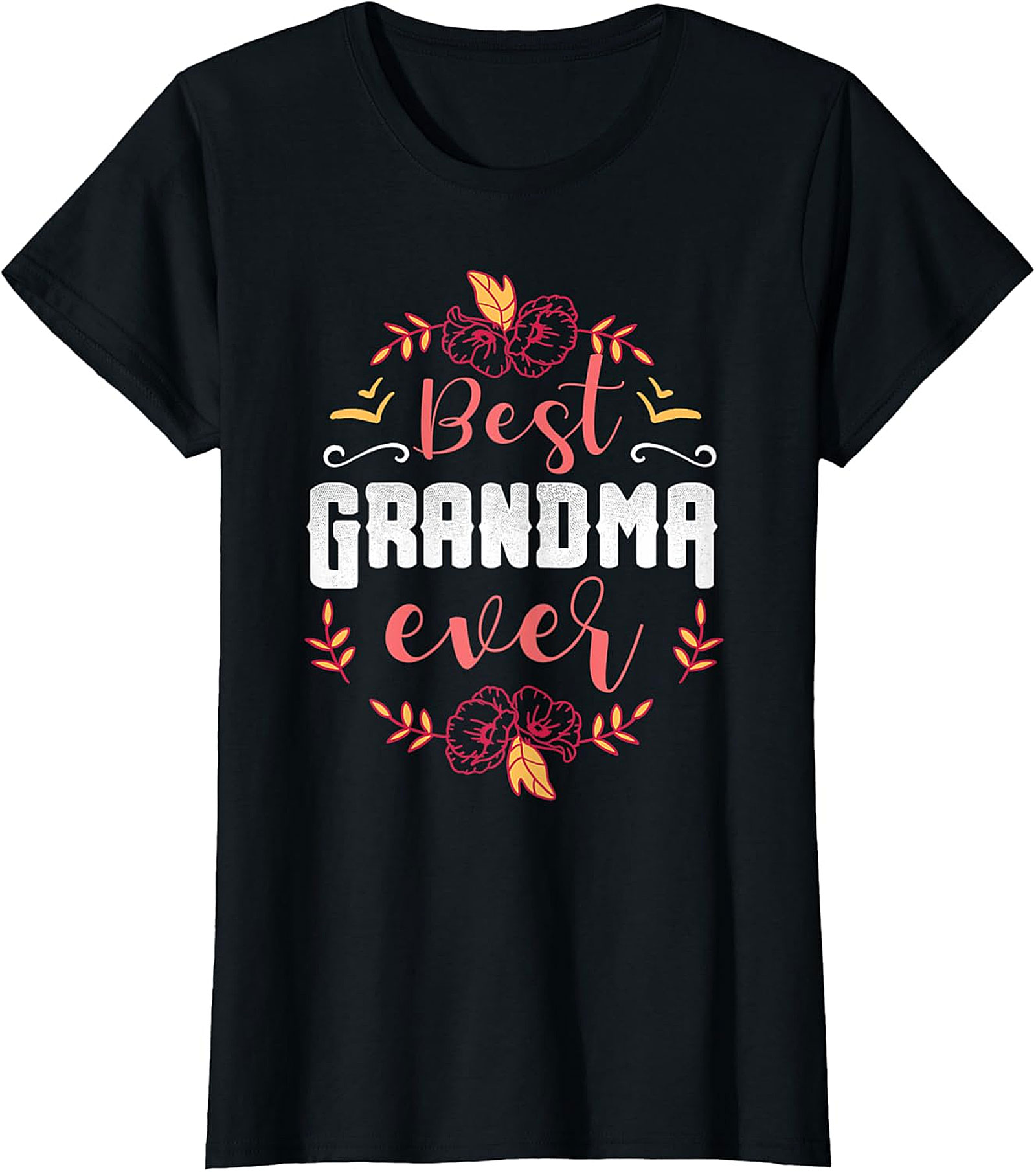 Best Grandma Ever T-Shirt | Soft Floral Gift Tee for Her