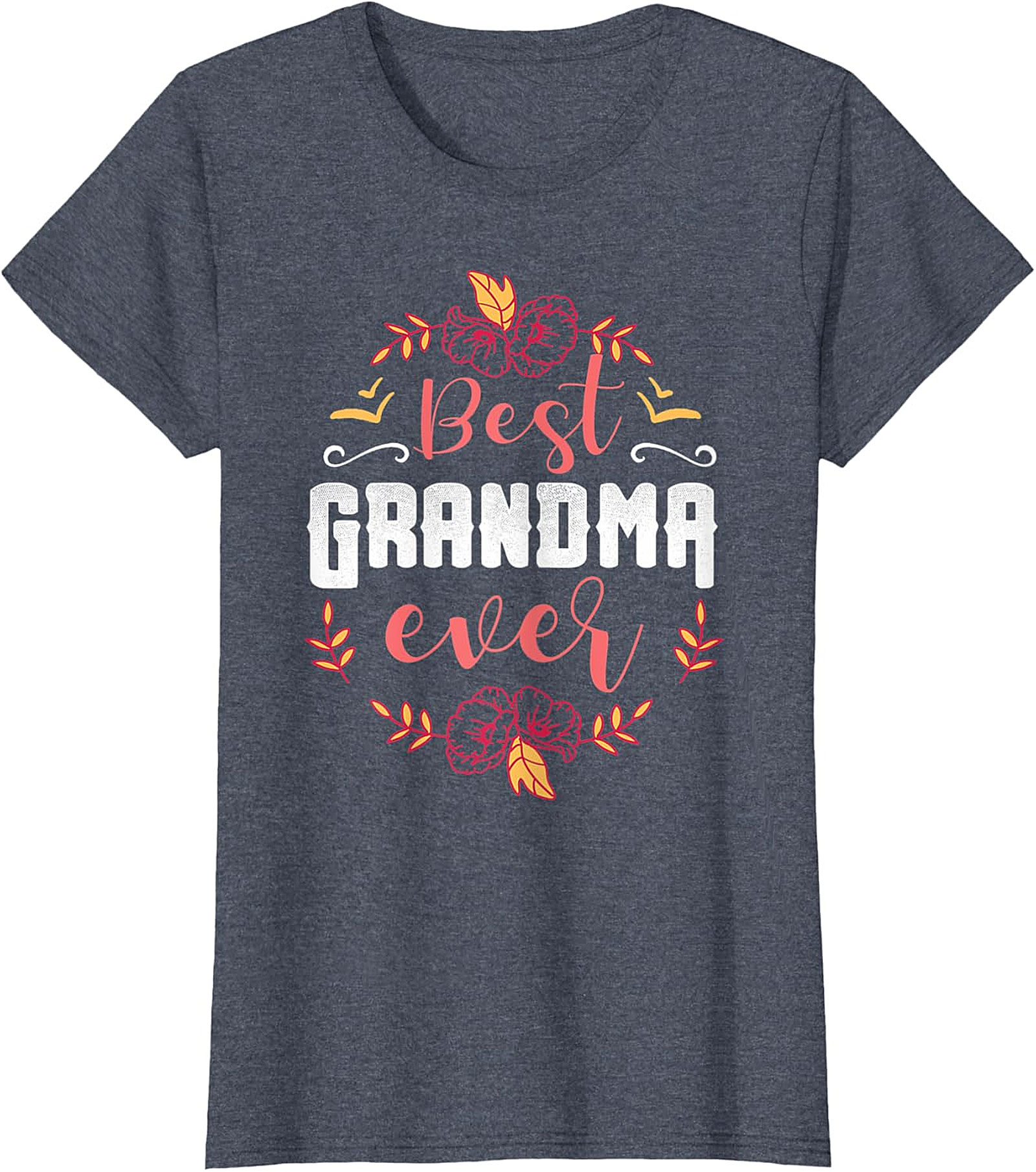 Best Grandma Ever T-Shirt | Soft Floral Gift Tee for Her