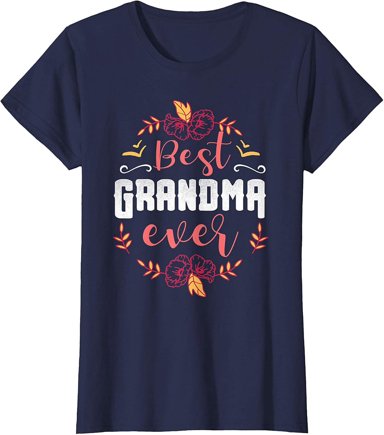 Best Grandma Ever T-Shirt | Soft Floral Gift Tee for Her