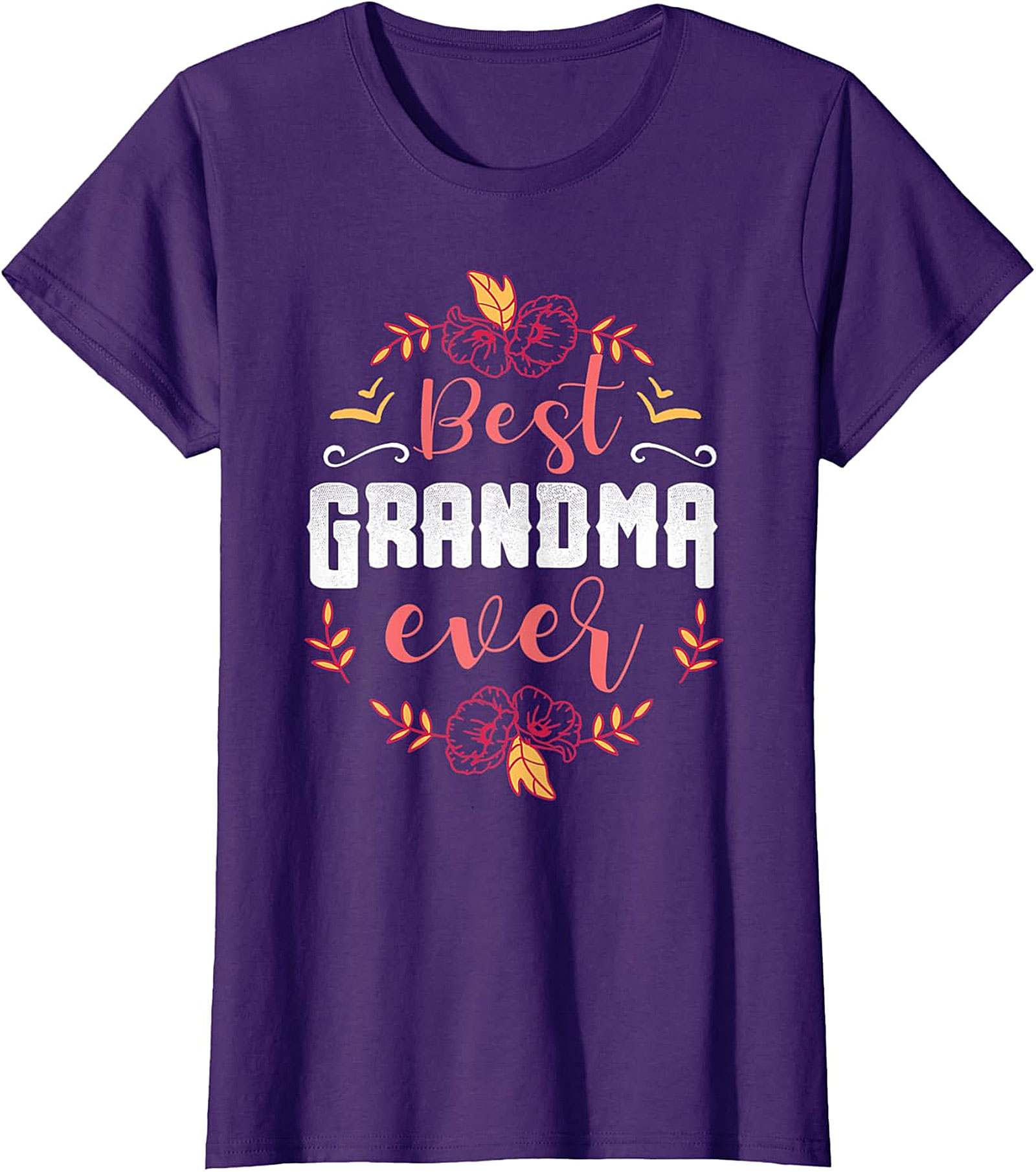 Best Grandma Ever T-Shirt | Soft Floral Gift Tee for Her
