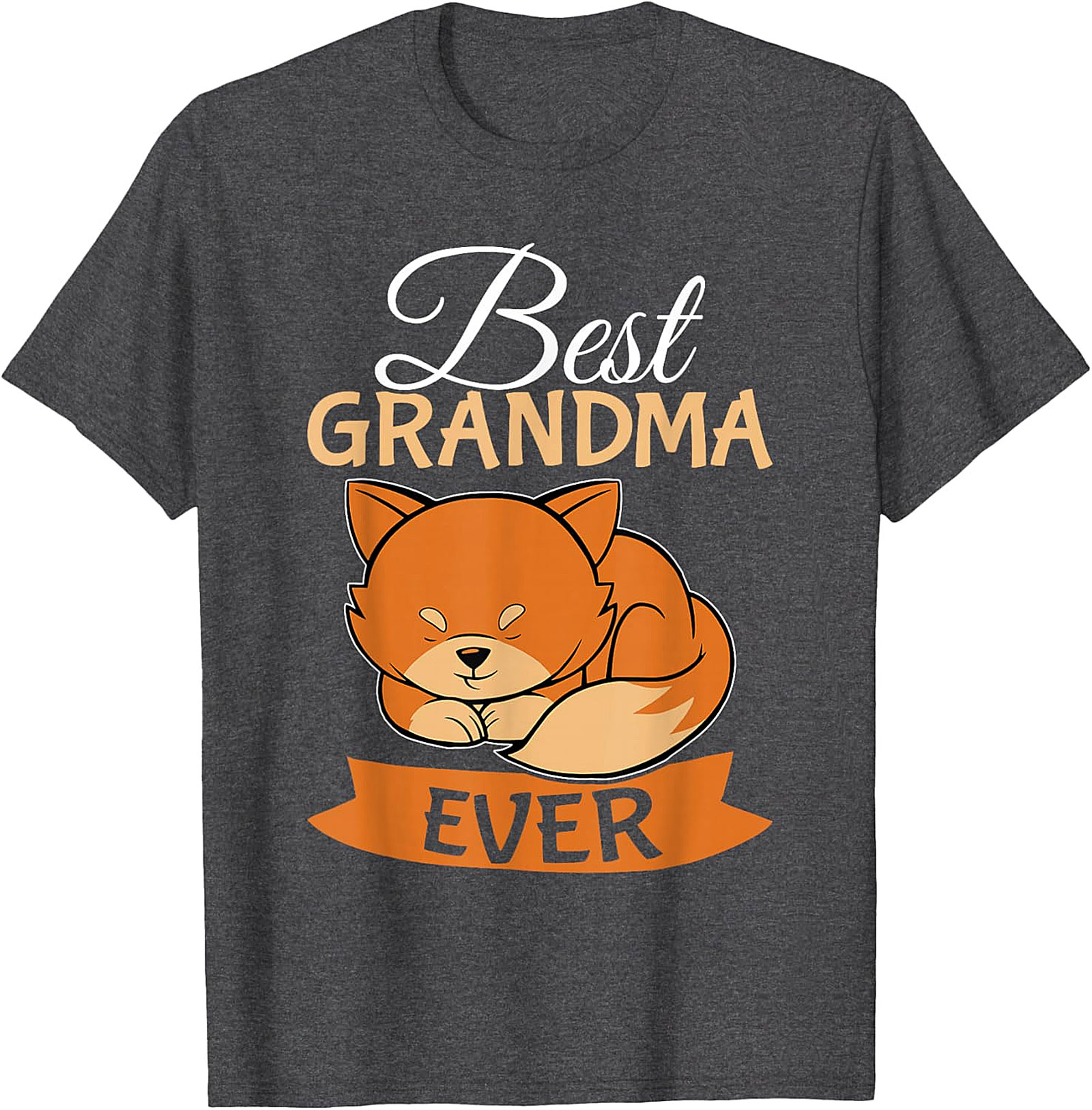 Best Grandma Ever Sleeping Fox Graphic Tee