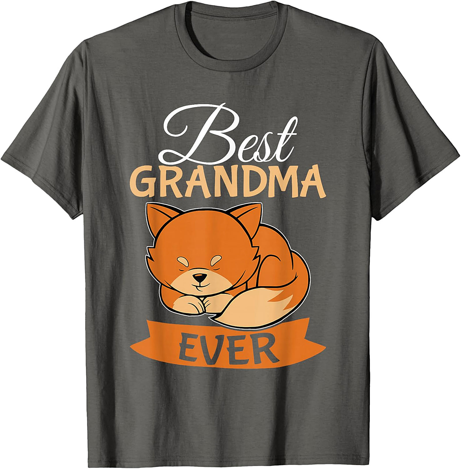 Best Grandma Ever Sleeping Fox Graphic Tee