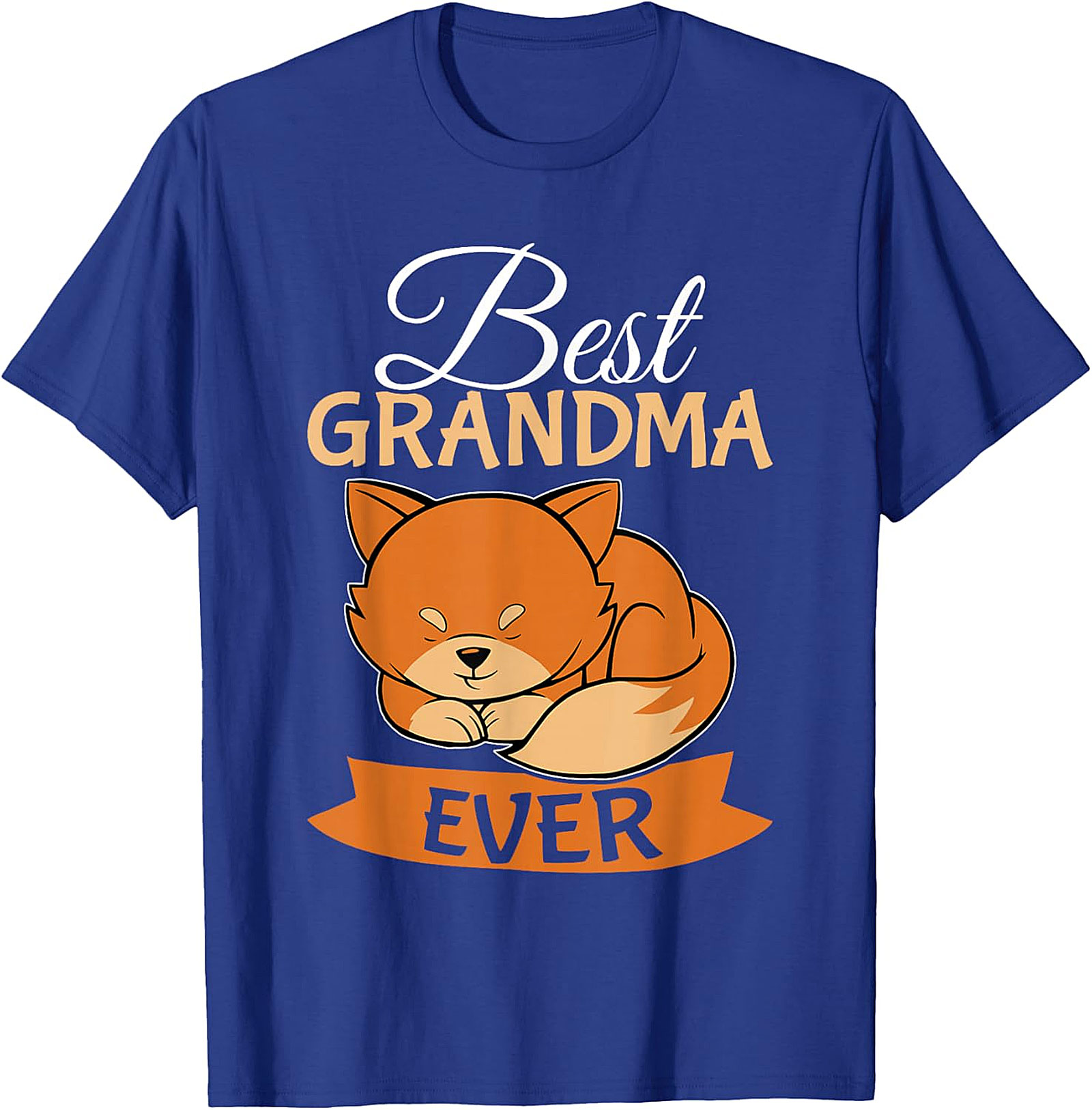 Best Grandma Ever Sleeping Fox Graphic Tee