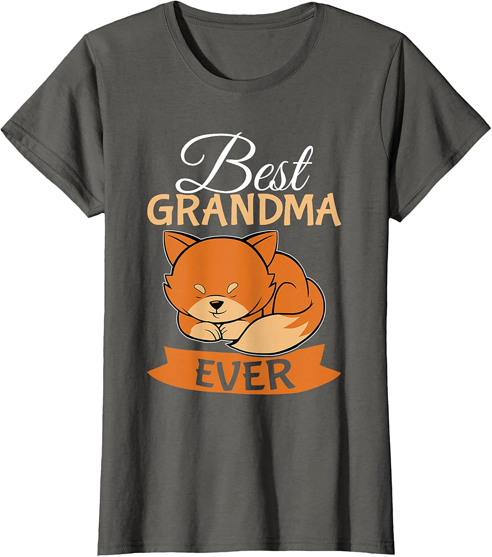 Best Grandma Ever Sleeping Fox Graphic Tee