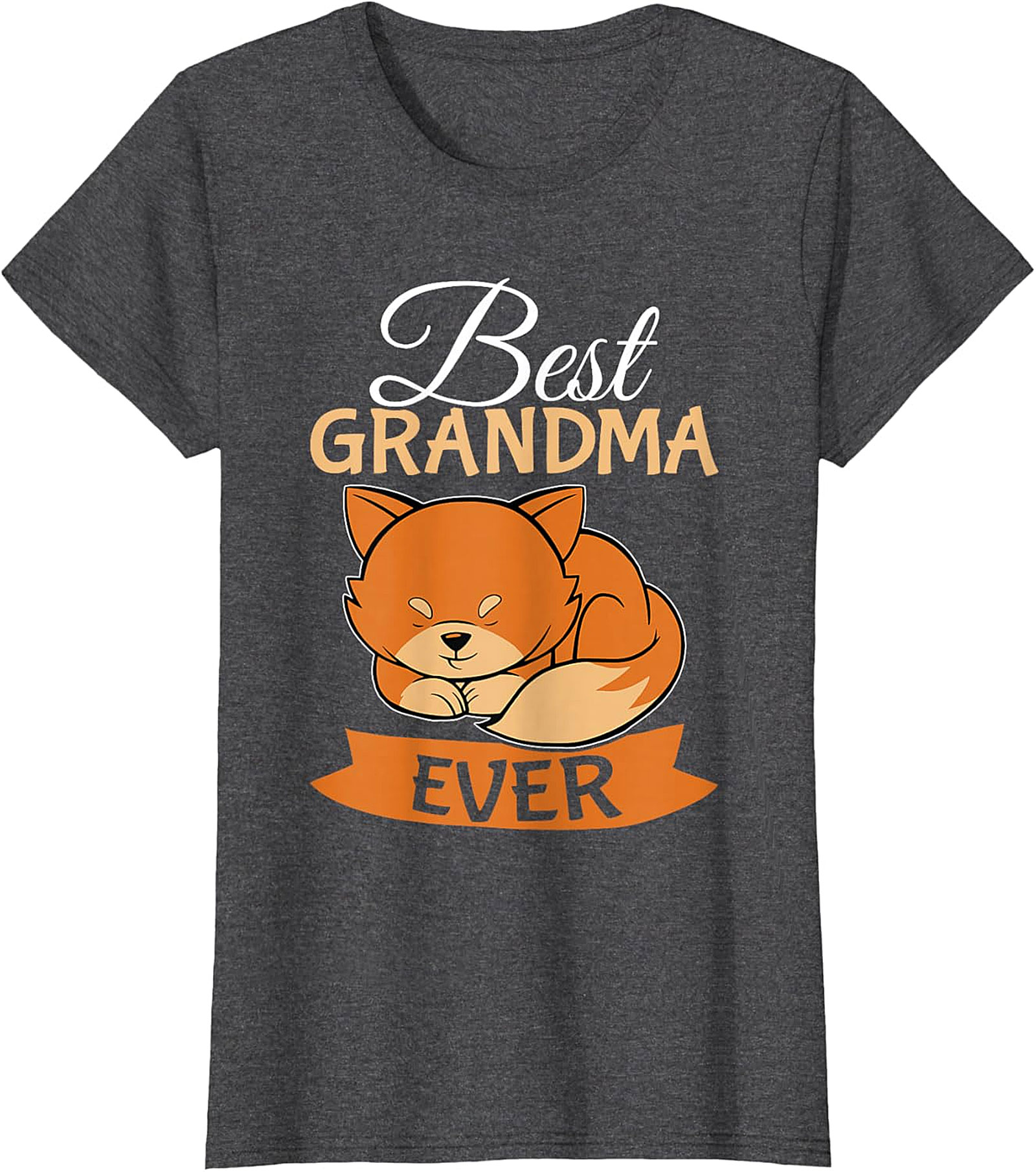 Best Grandma Ever Sleeping Fox Graphic Tee