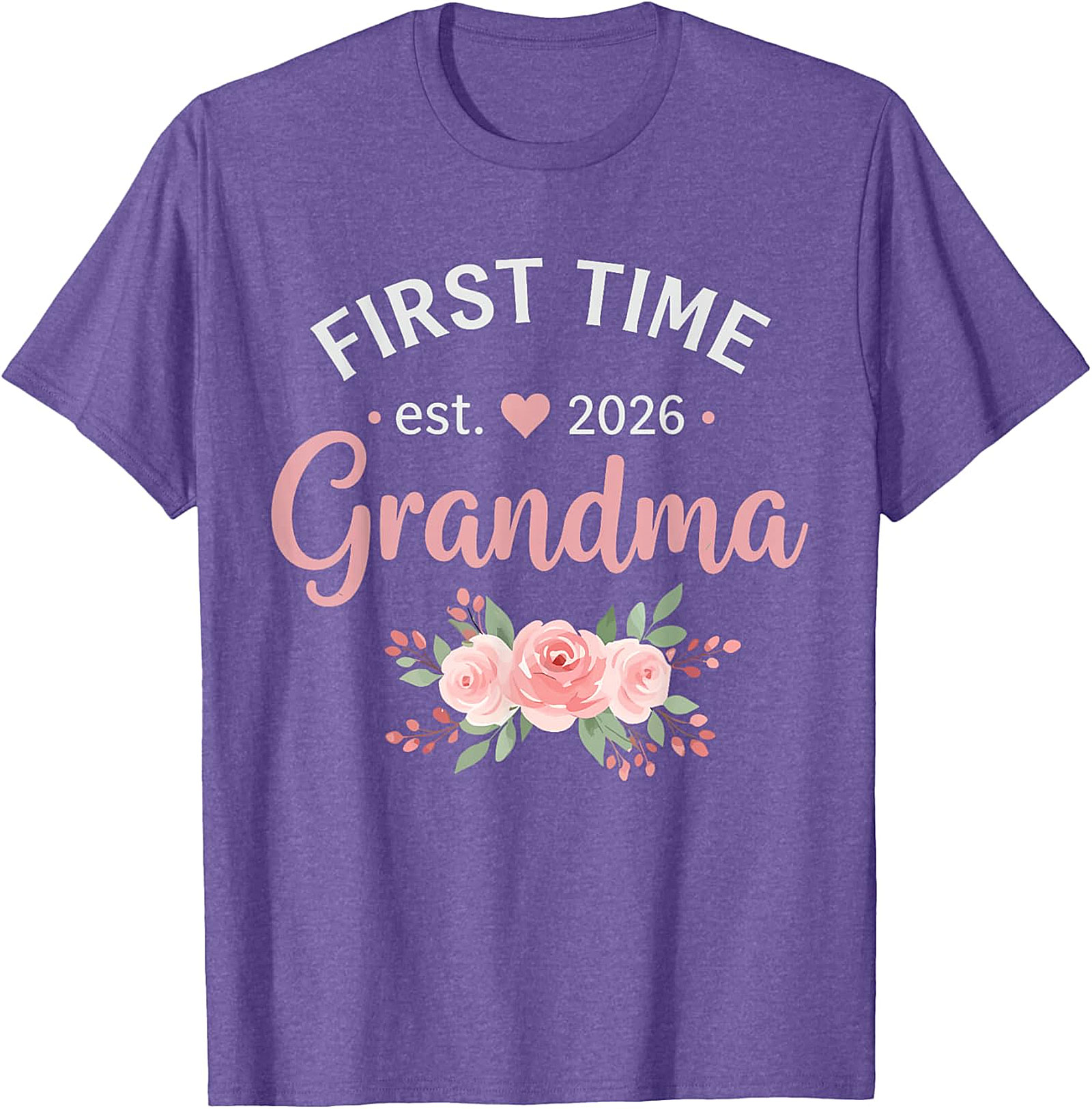First Time Grandma Est 2026 Floral T-Shirt