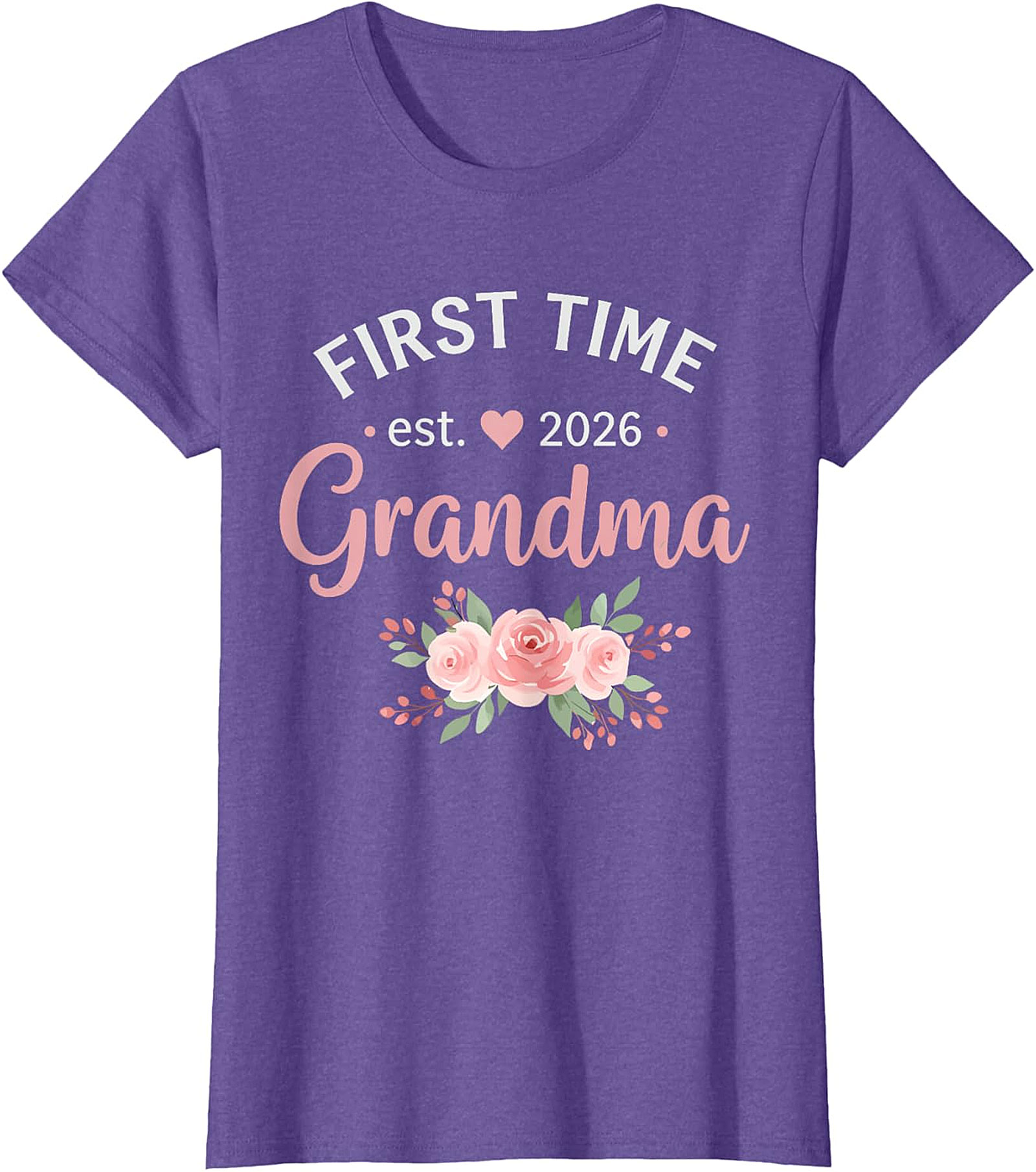 First Time Grandma Est 2026 Floral T-Shirt