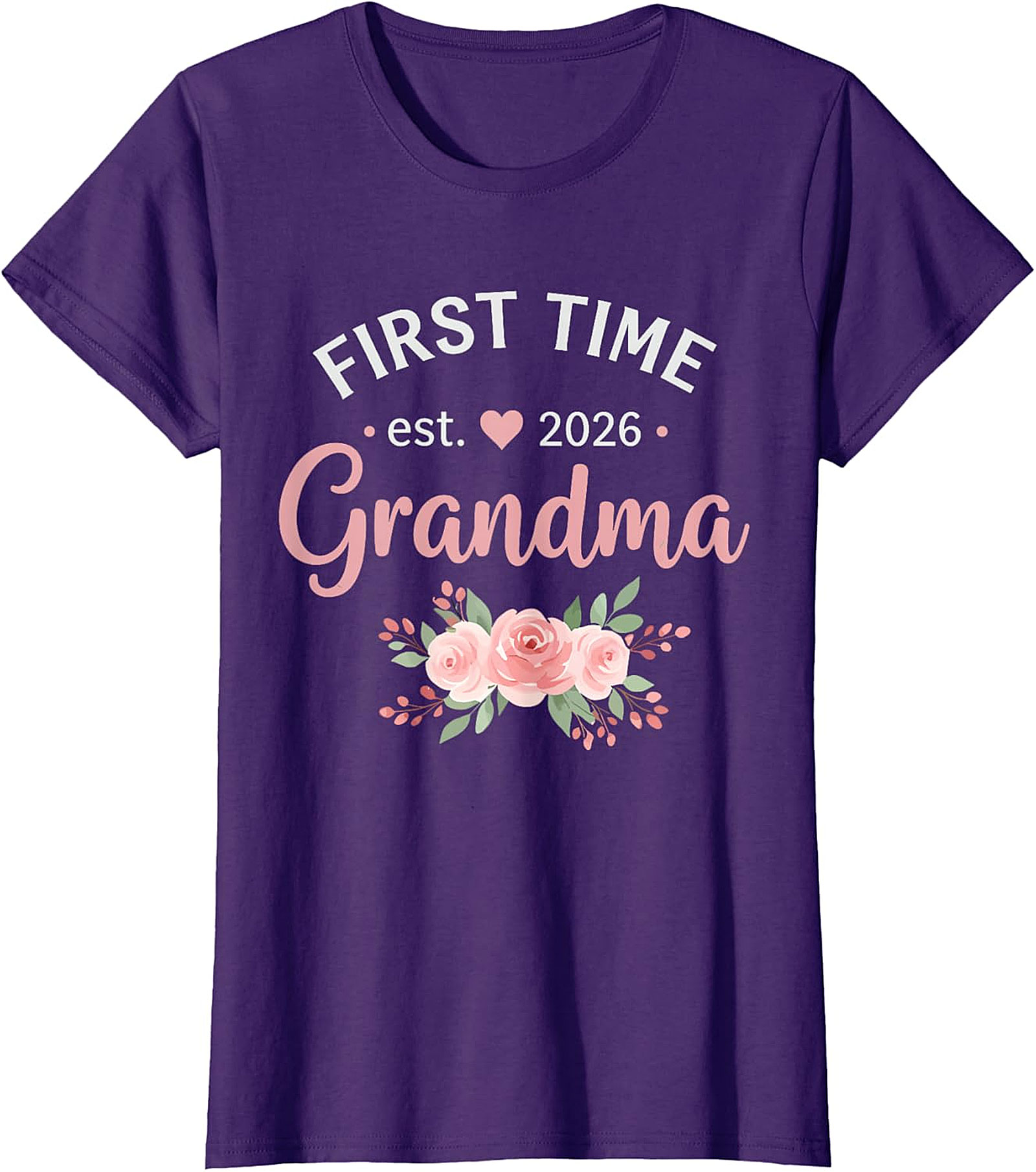 First Time Grandma Est 2026 Floral T-Shirt