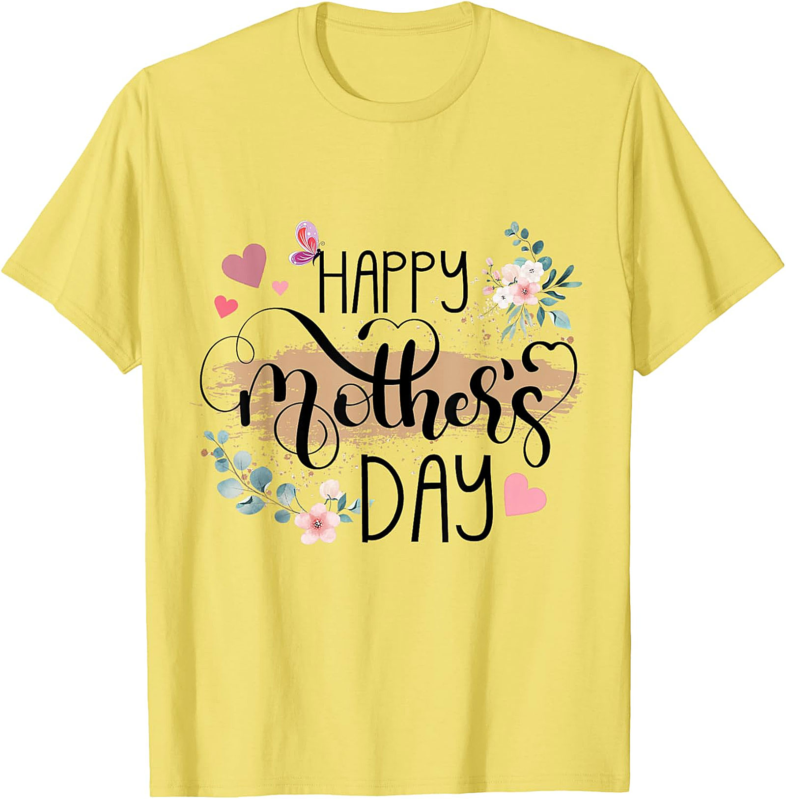 Happy Mother's Day T-Shirt Floral Gift for Mom Soft Cotton