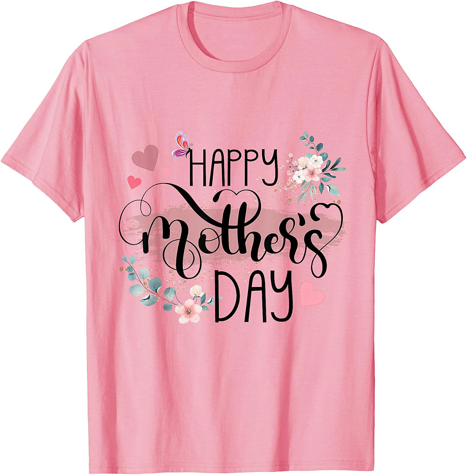 Happy Mother's Day T-Shirt Floral Gift for Mom Soft Cotton