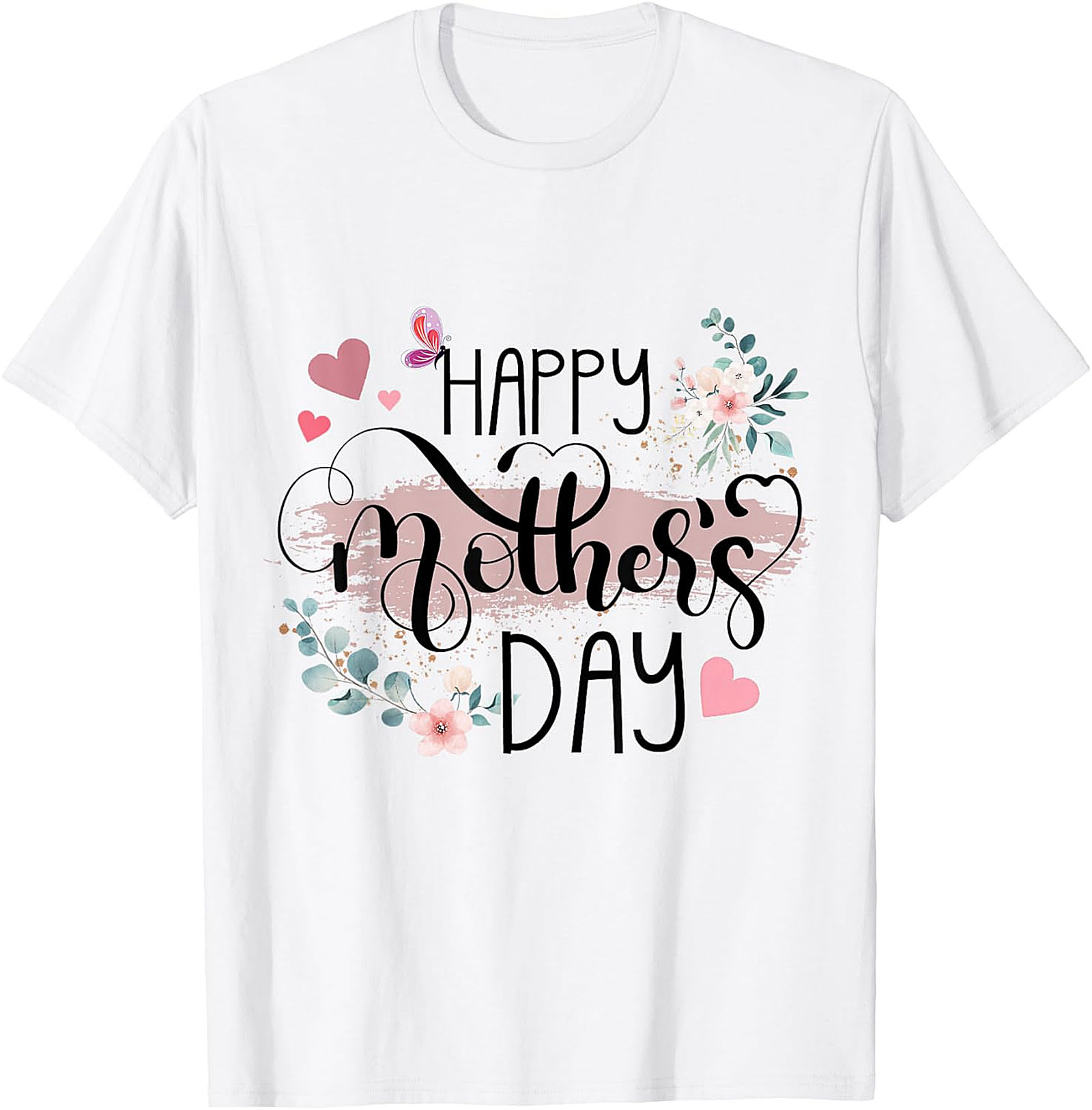 Happy Mother's Day T-Shirt Floral Gift for Mom Soft Cotton
