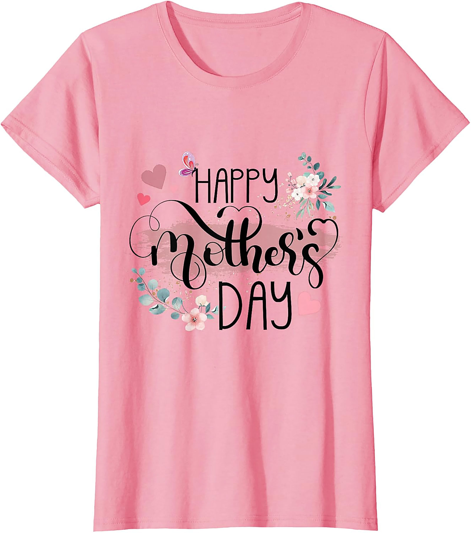 Happy Mother's Day T-Shirt Floral Gift for Mom Soft Cotton
